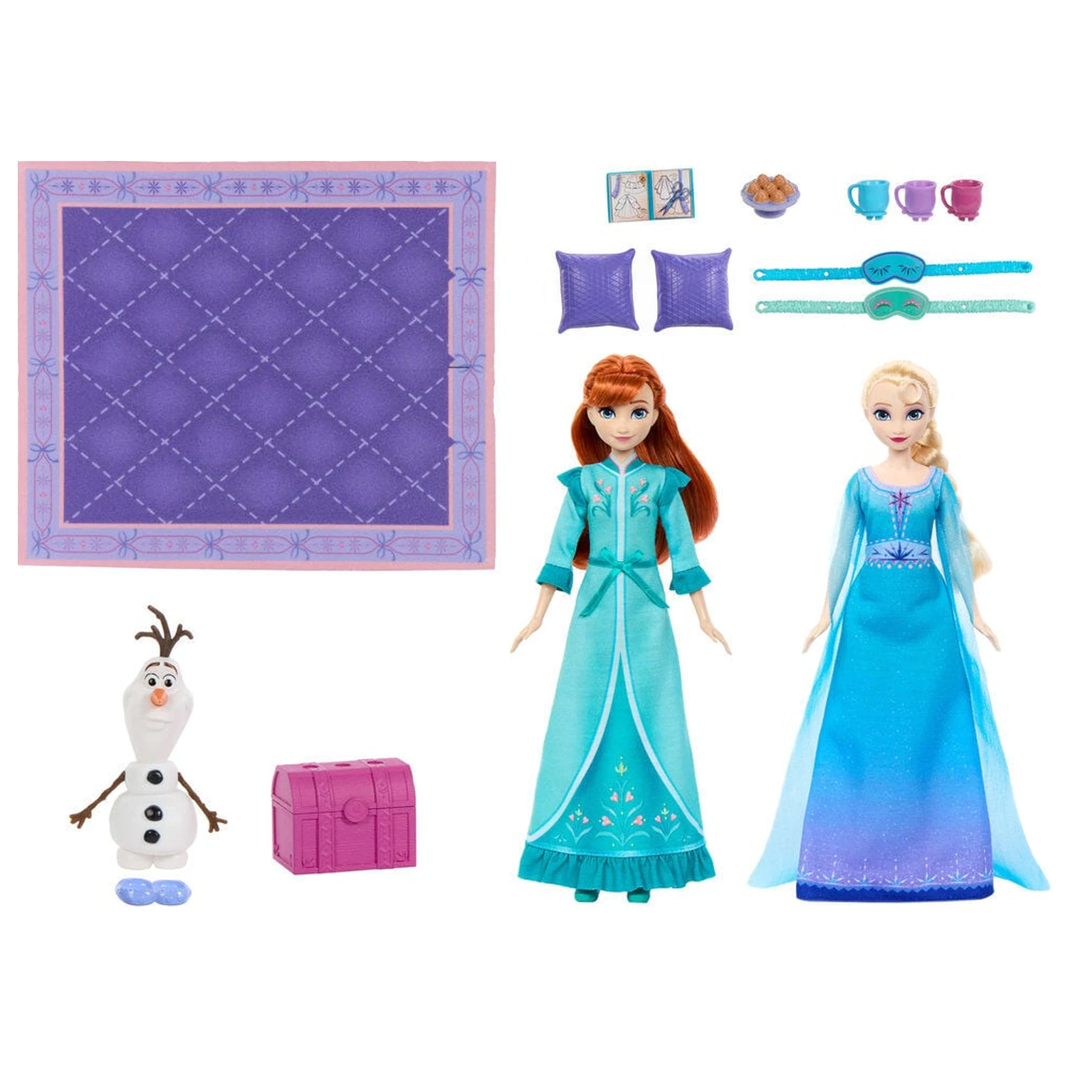 Disney Frozen Pyjama Party Zestaw do zabawy Elsa i Anna zdjęcie produktu