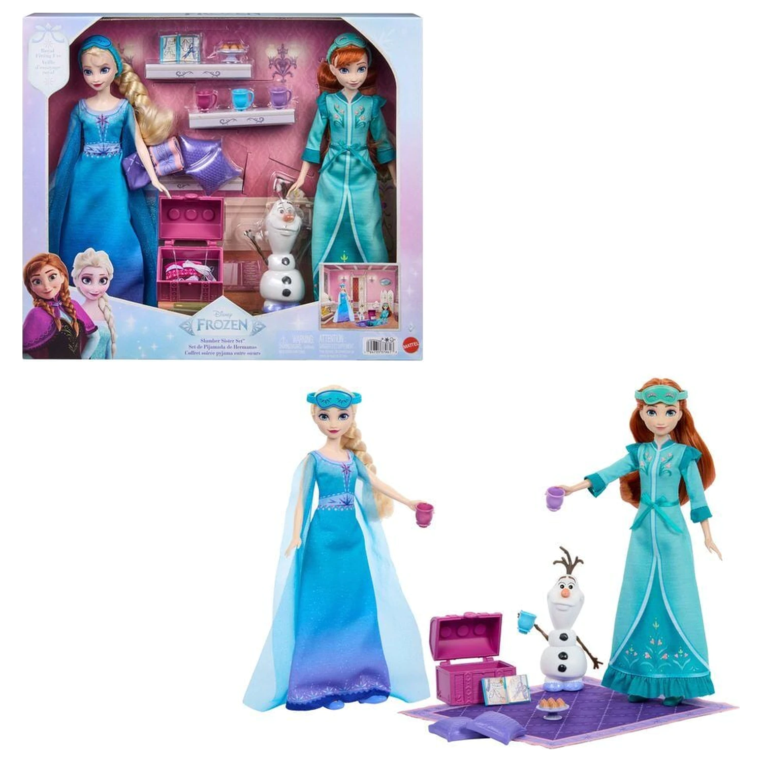 Disney Frozen Pyjama Party Zestaw do zabawy Elsa i Anna zdjęcie produktu