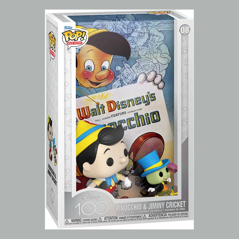 Disney POP! Plakat Filmowy i Figurka Pinokio 9 cm zdjęcie produktu