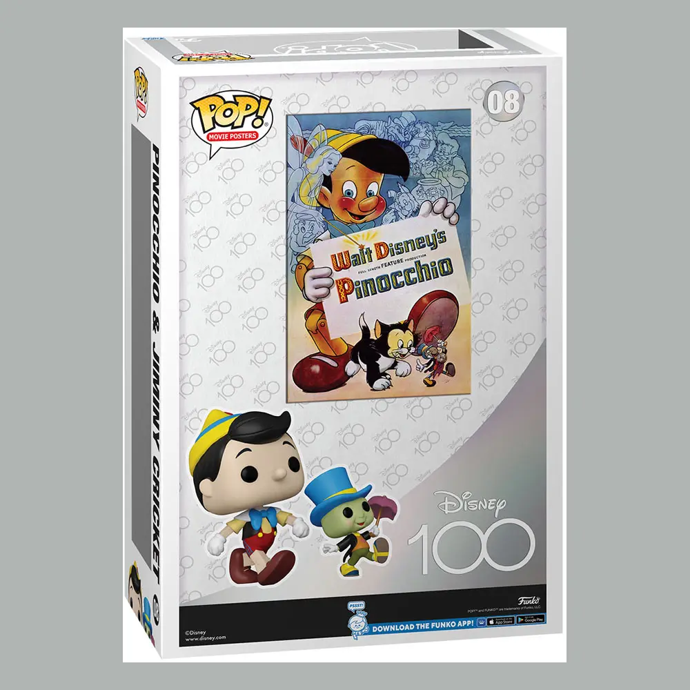 Disney POP! Plakat Filmowy i Figurka Pinokio 9 cm zdjęcie produktu