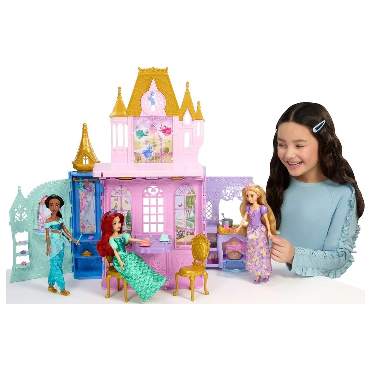 Disney Princess Rapunzel Lalka i Close & Carry Zamek zestaw do zabawy zdjęcie produktu