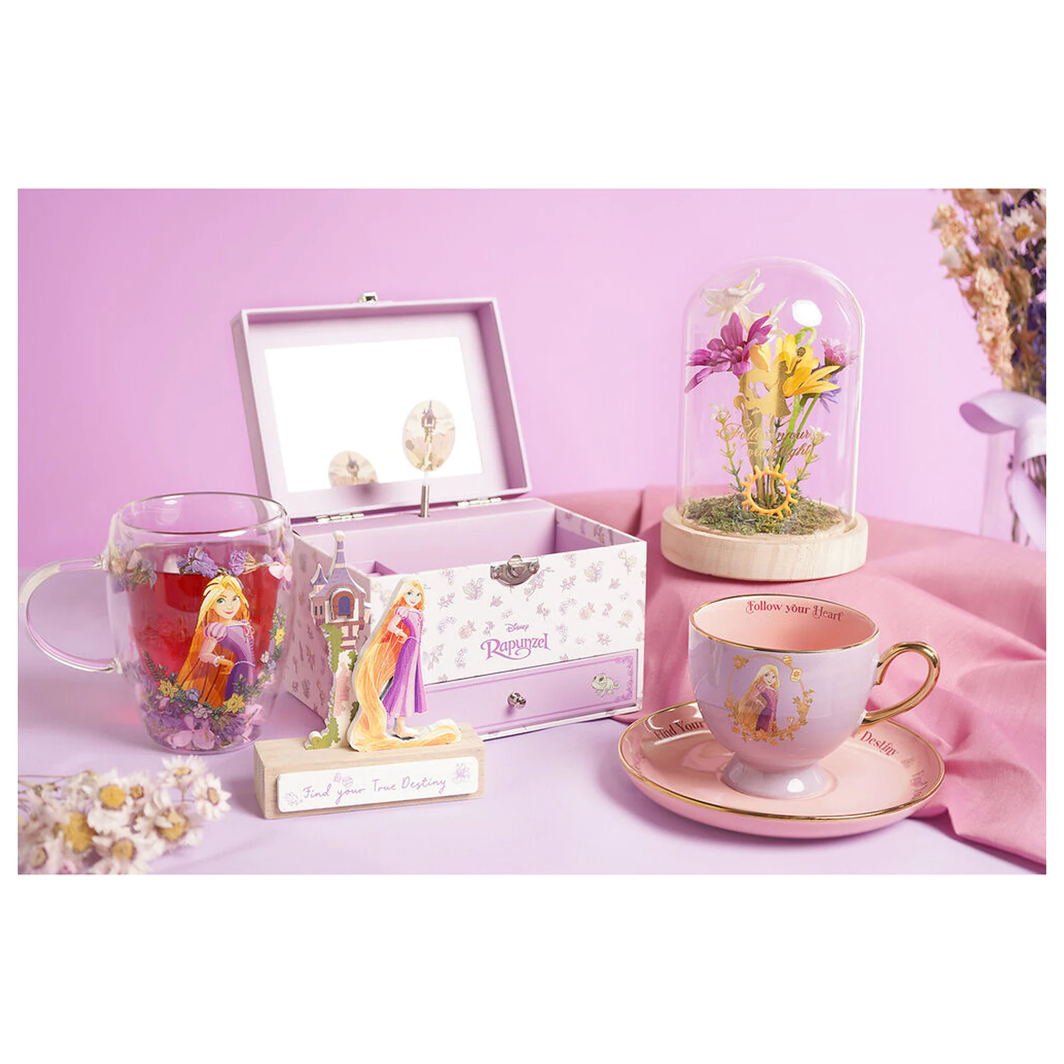 Disney Princess Rapunzel szklanka z suszonymi kwiatami 300 ml zdjęcie produktu