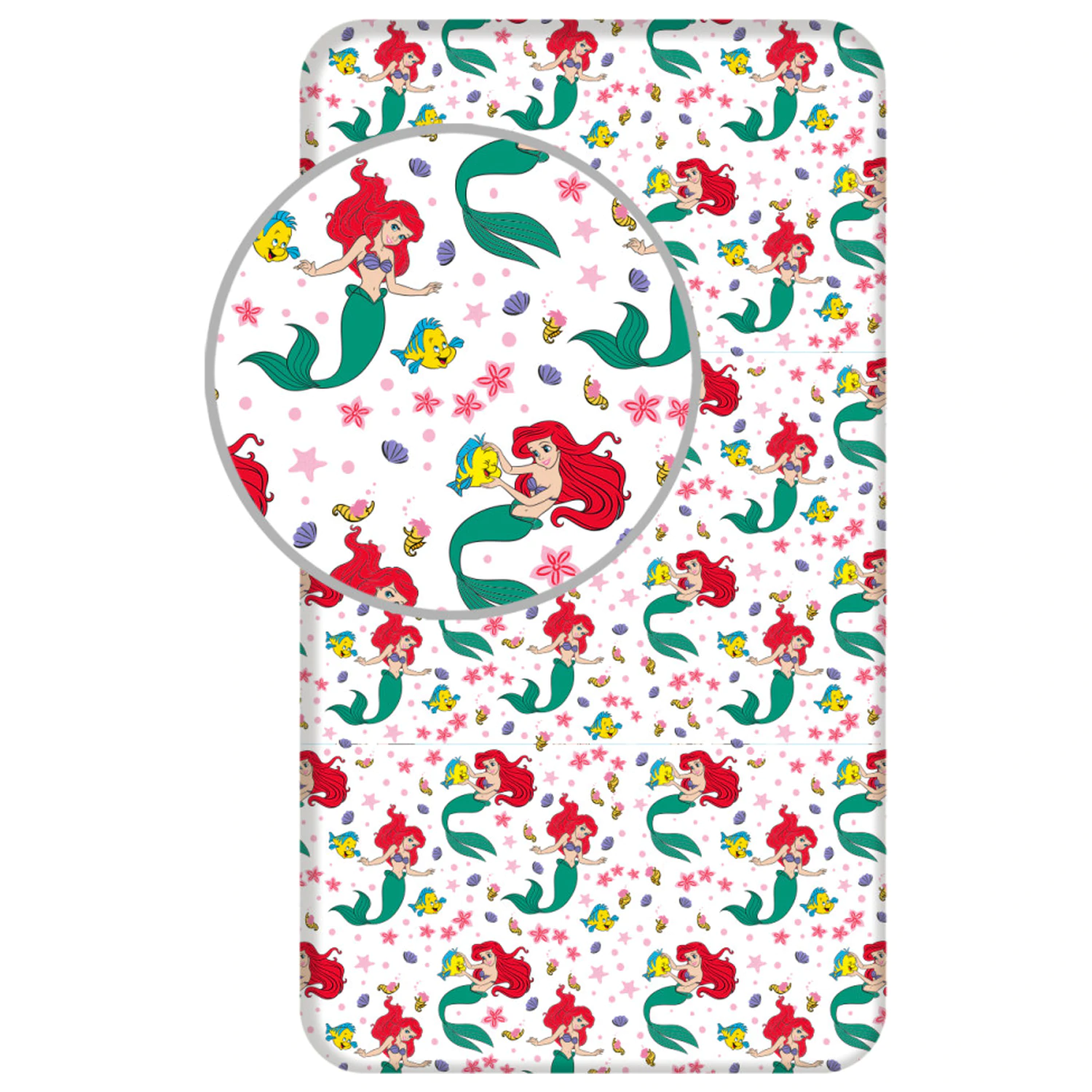 Prześcieradło z gumką Disney Princess Ariel 90x200 cm zdjęcie produktu