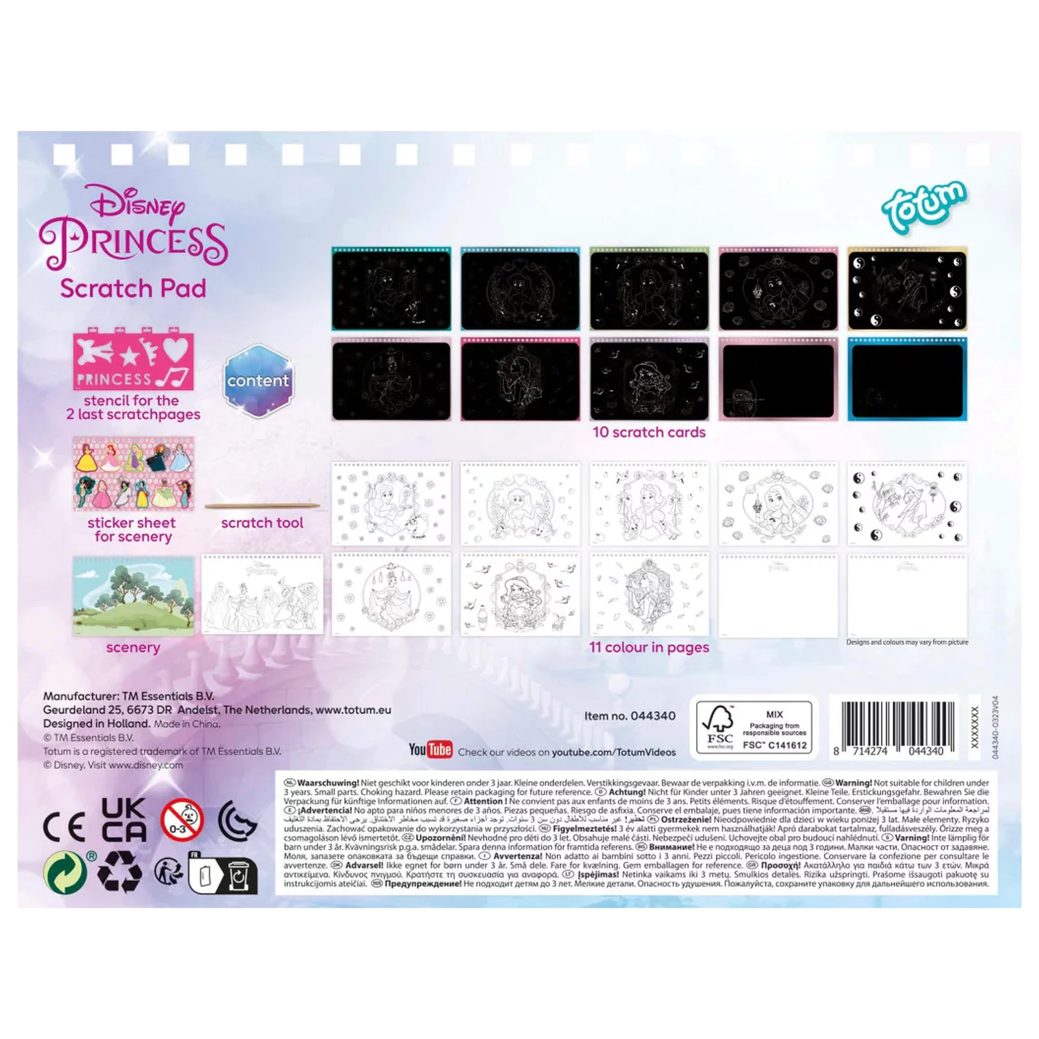 Disney Princess Zestaw do zdrapywania i zestaw kreatywny Beauty Scratch Art Kit and Activity Set zdjęcie produktu