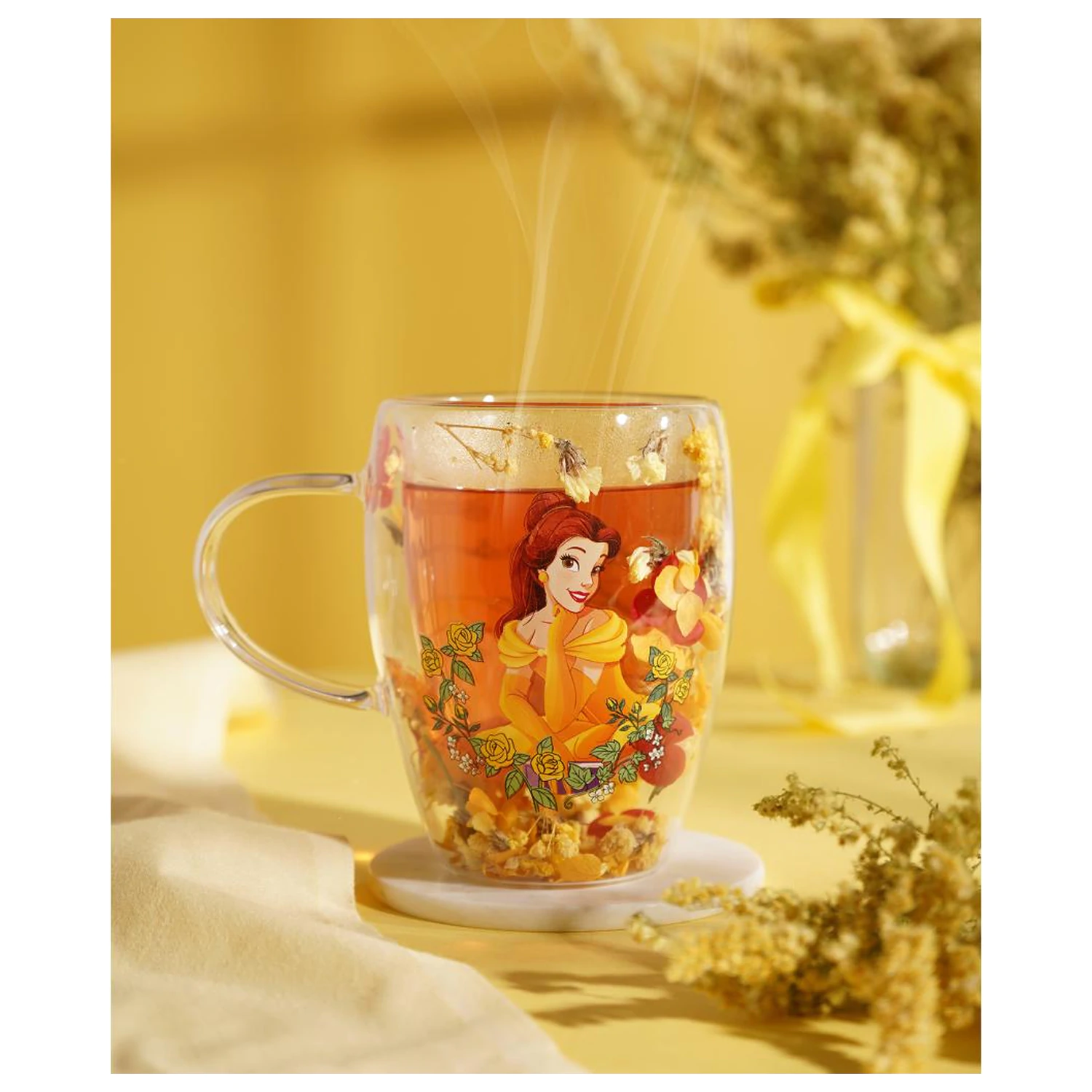 Disney Princess Belle szklanka z suszonymi kwiatami 300 ml zdjęcie produktu