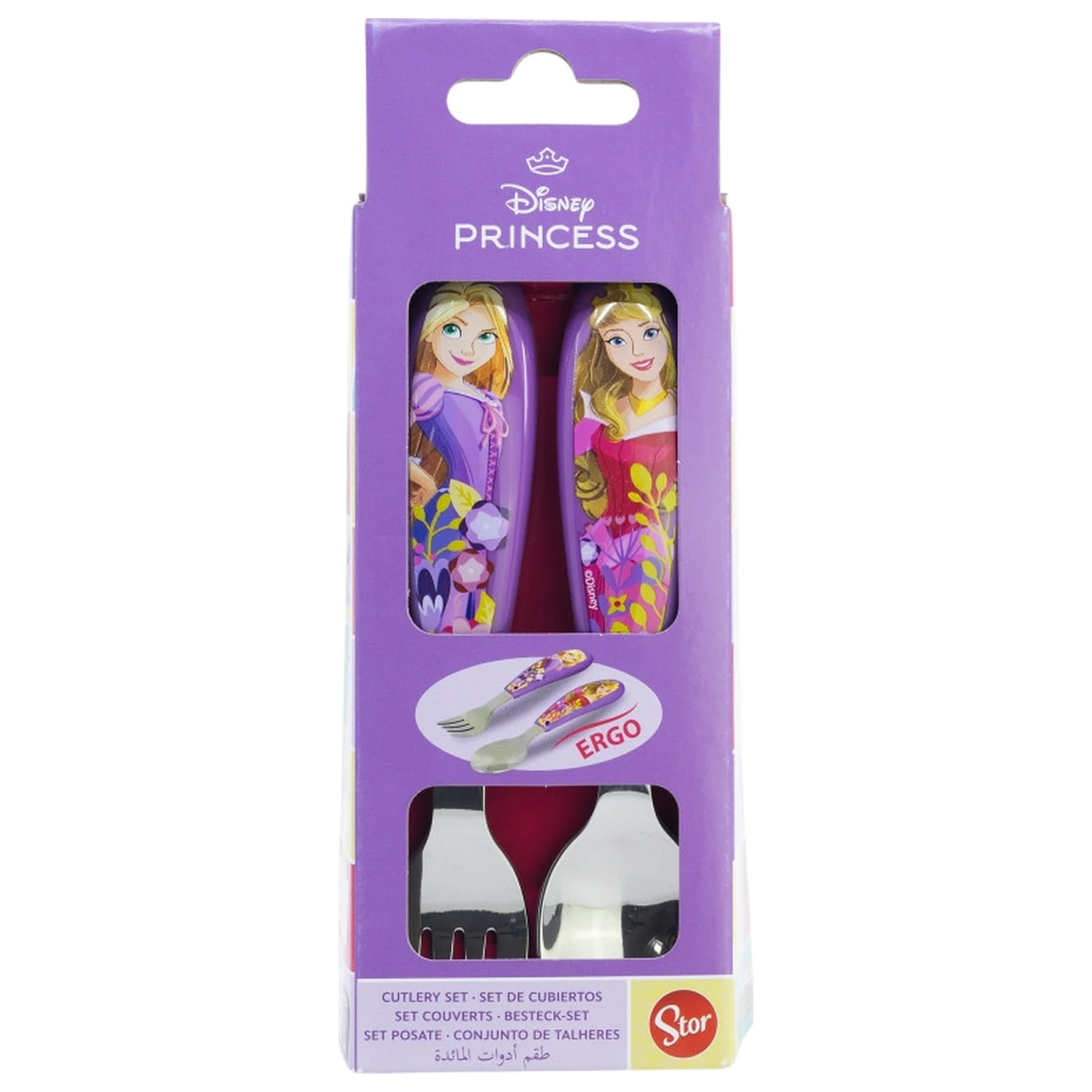 Disney Princess Courageous Heart Metalowy Ergonomiczny Zestaw Sztućców - 2-częściowy zdjęcie produktu