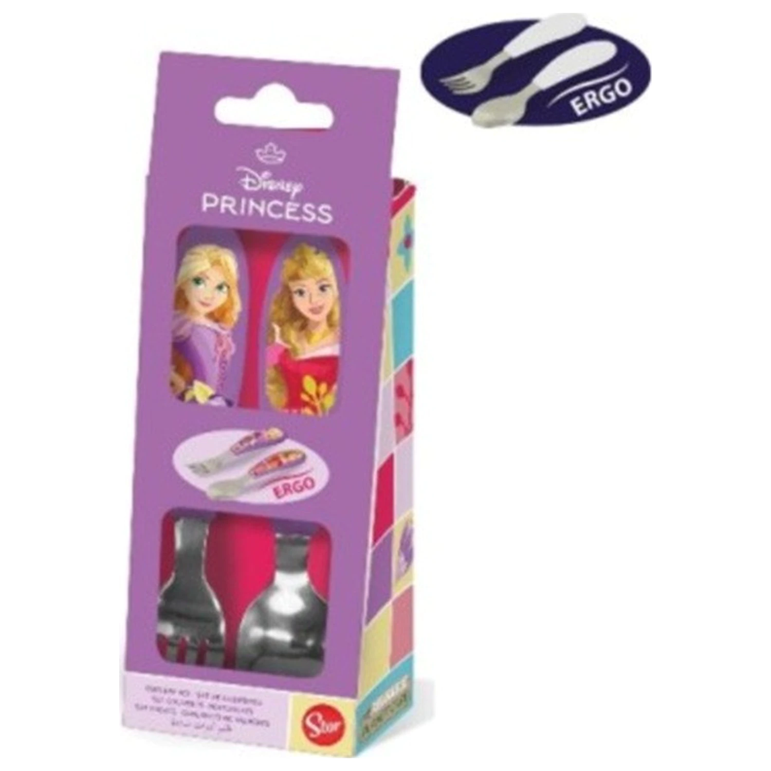 Disney Princess Courageous Heart Metalowy Ergonomiczny Zestaw Sztućców - 2-częściowy zdjęcie produktu