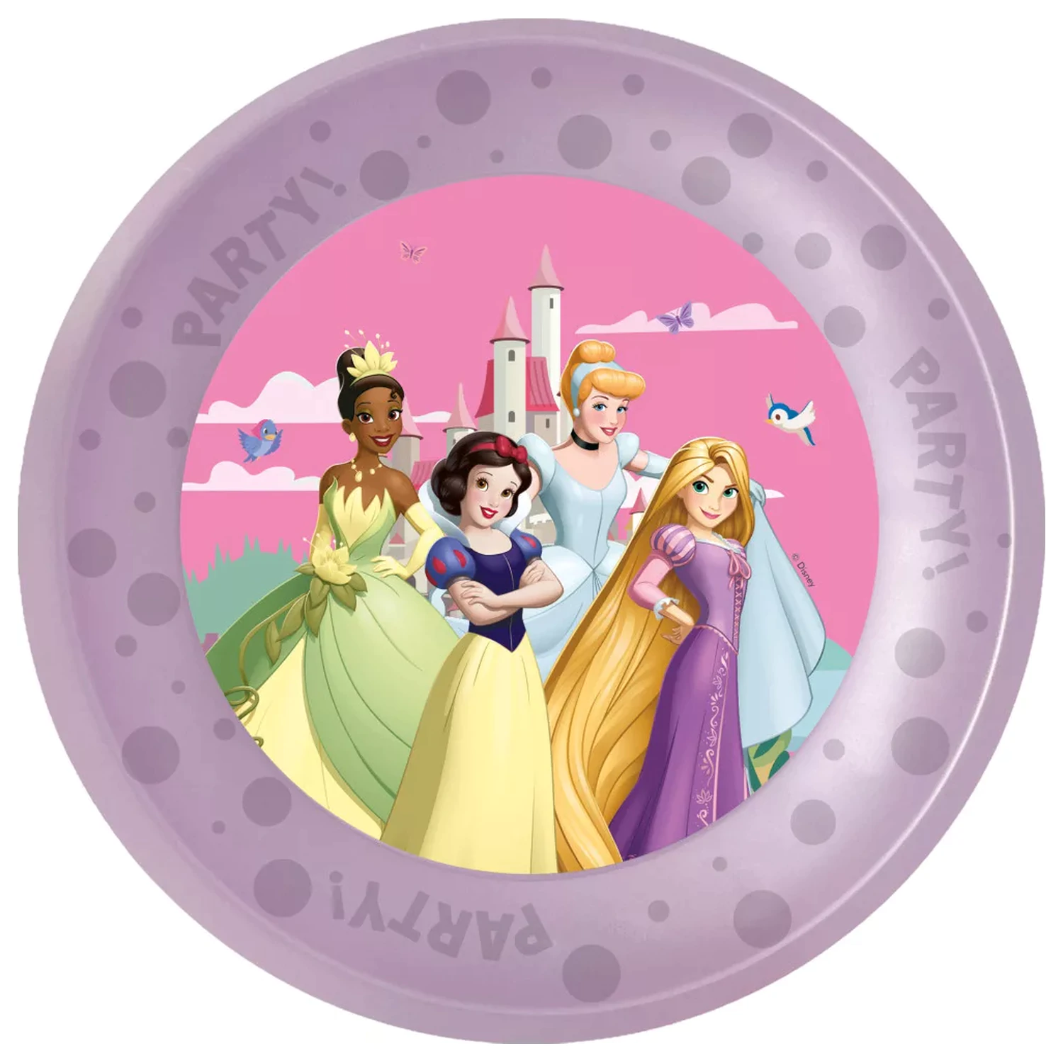 Disney Princess Create Your World micro premium plastikowy talerz obiadowy 4-częściowy zestaw 21 cm zdjęcie produktu
