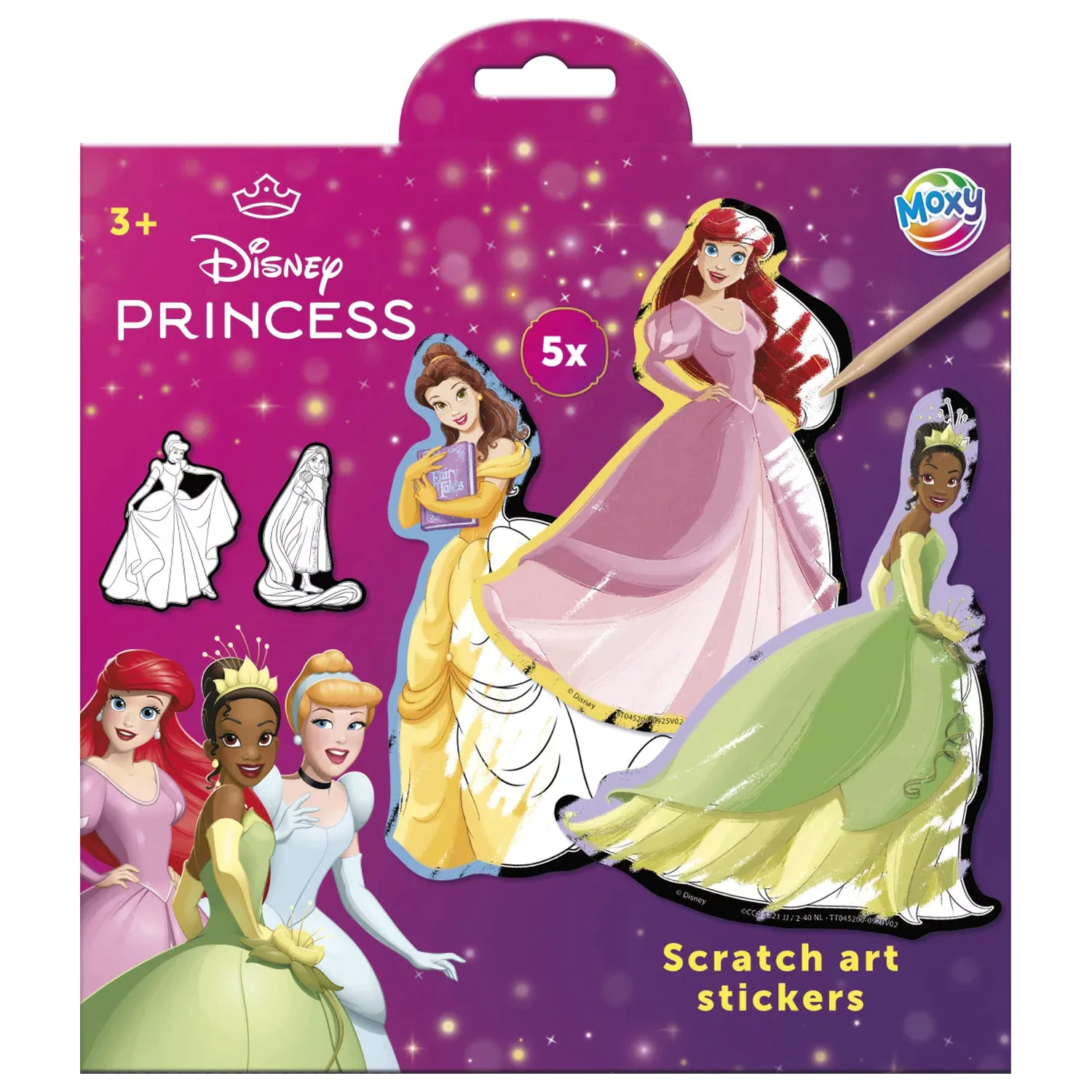 Disney Princess Fairytale zdrapki sztuka naklejki 5 szt. zdjęcie produktu