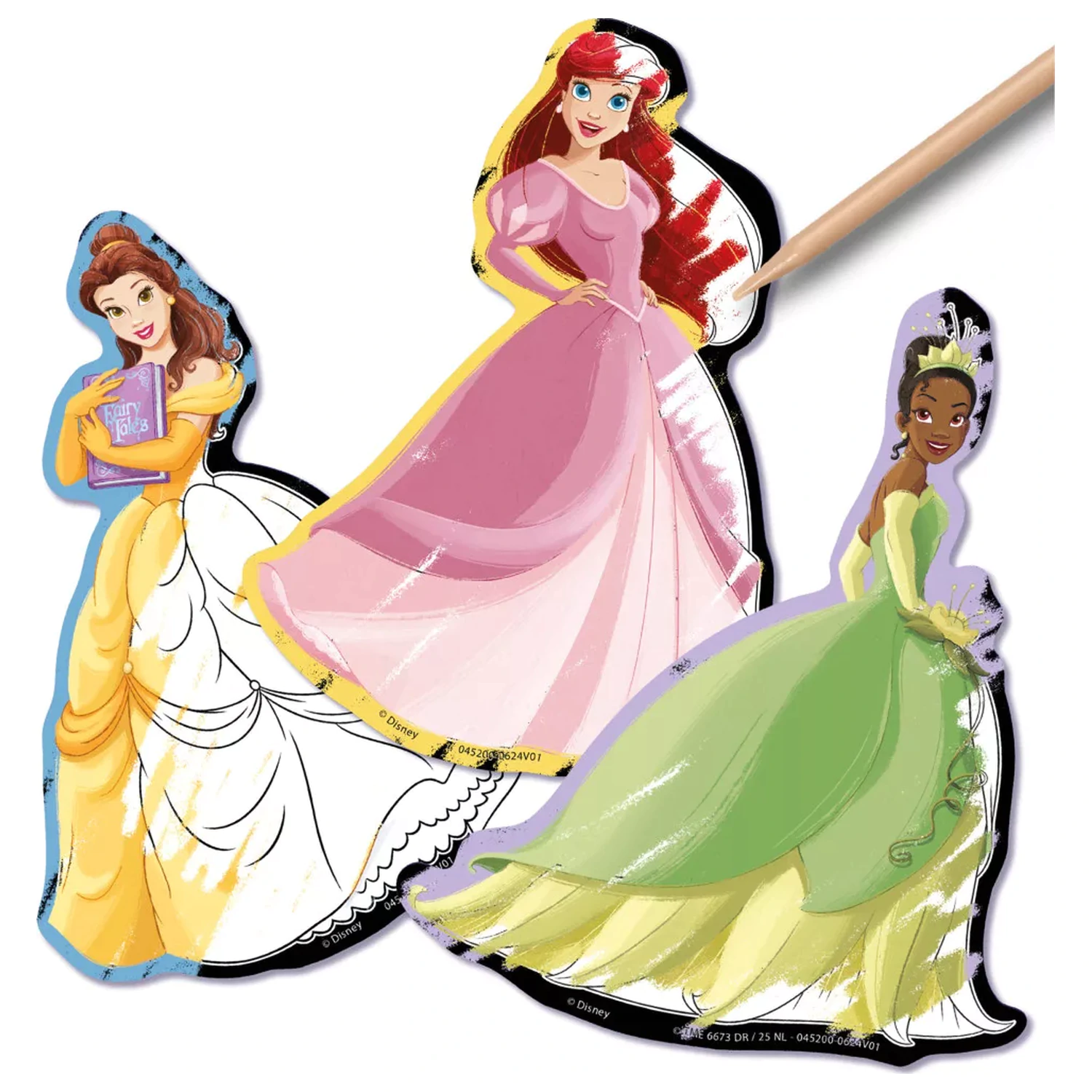 Disney Princess Fairytale zdrapki sztuka naklejki 5 szt. zdjęcie produktu