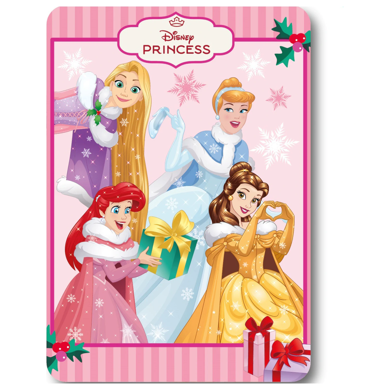 Disney Princess Świąteczna Bajkowa Boże Narodzenie Koc z Polaru zdjęcie produktu
