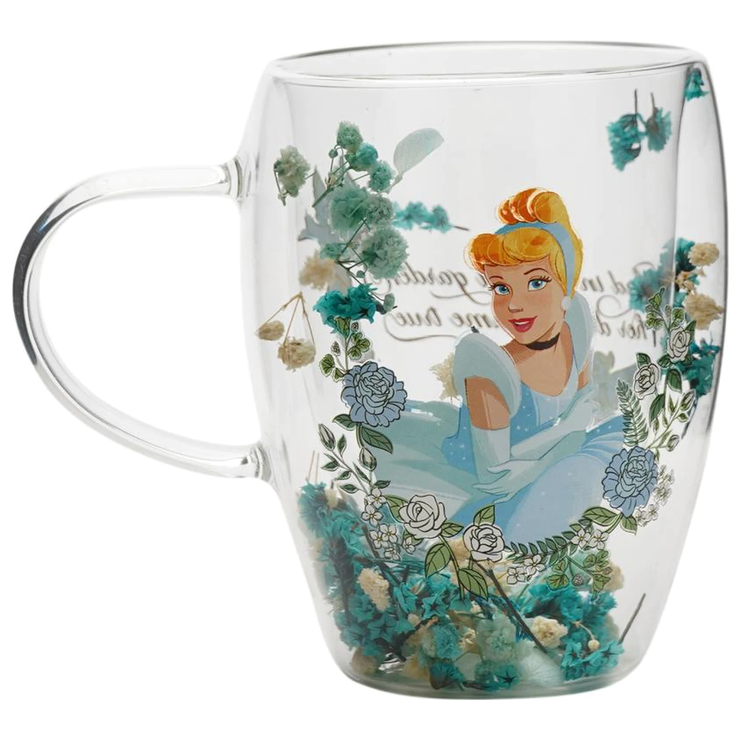 Disney Princess Cinderella szklanka z suszonymi kwiatami 300 ml zdjęcie produktu