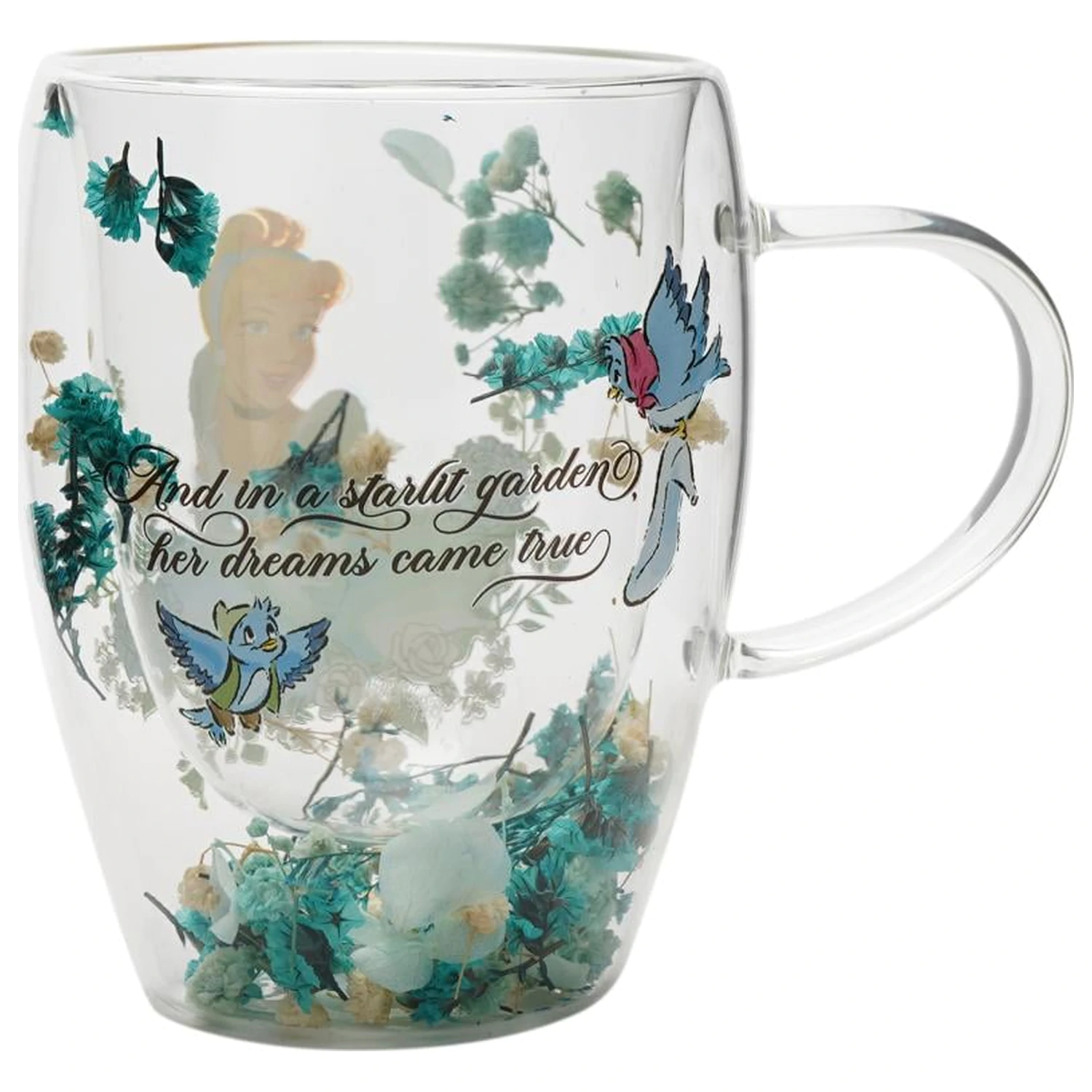 Disney Princess Cinderella szklanka z suszonymi kwiatami 300 ml zdjęcie produktu