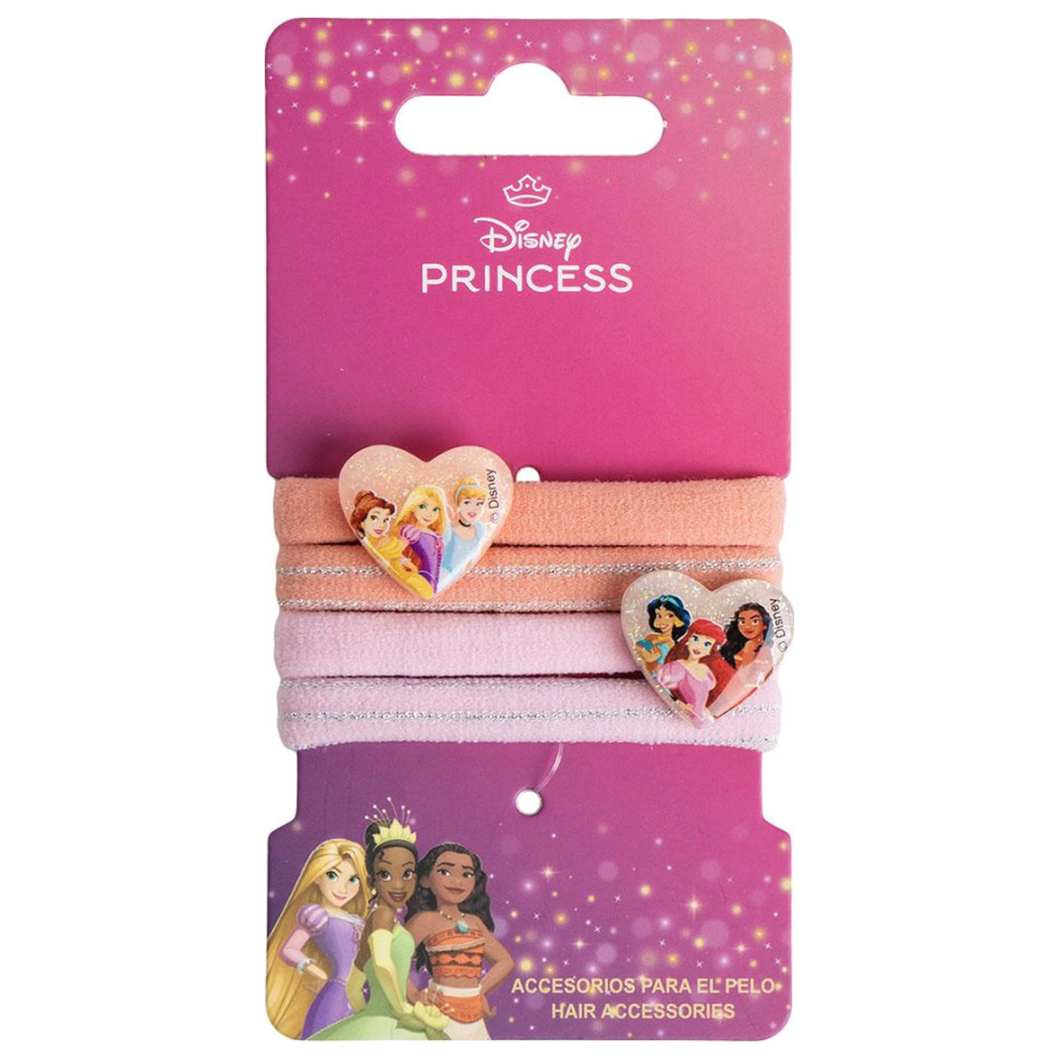 Disney Princess Heart Hair Elastic Set, 4 szt. zdjęcie produktu