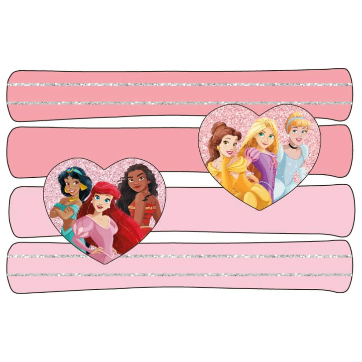 Disney Princess Heart Hair Elastic Set, 4 szt. zdjęcie produktu