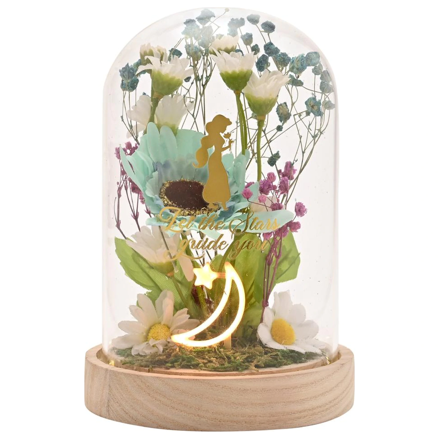 Disney Princess Jasmine Floral Cloche z neonowym światłem zdjęcie produktu