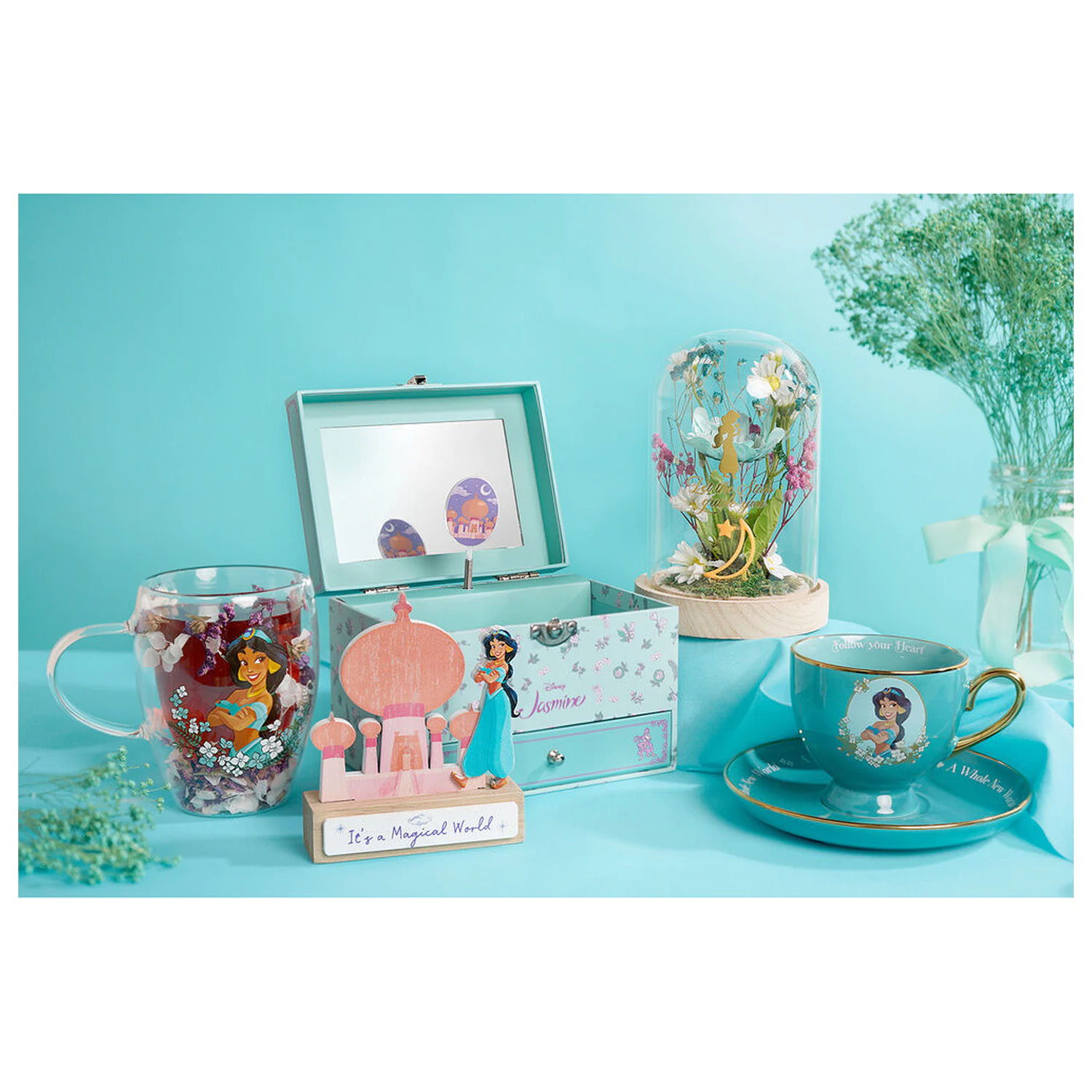 Disney Princess Jasmine Szklanka z suszonymi kwiatami 300 ml zdjęcie produktu