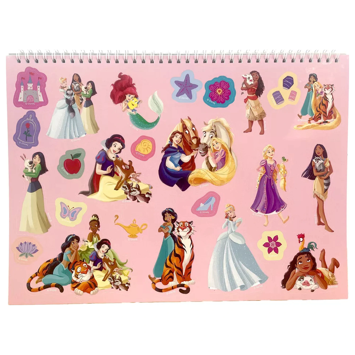 Szkicownik spiralny Disney Princesses Life A/4, 40 arkuszy, z naklejkami zdjęcie produktu
