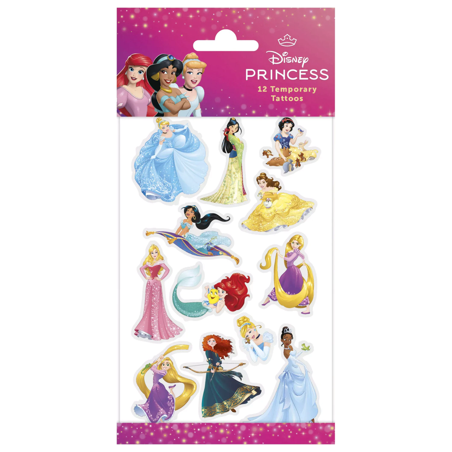 Disney Princesses Magic Tattoos 12-częściowy zdjęcie produktu