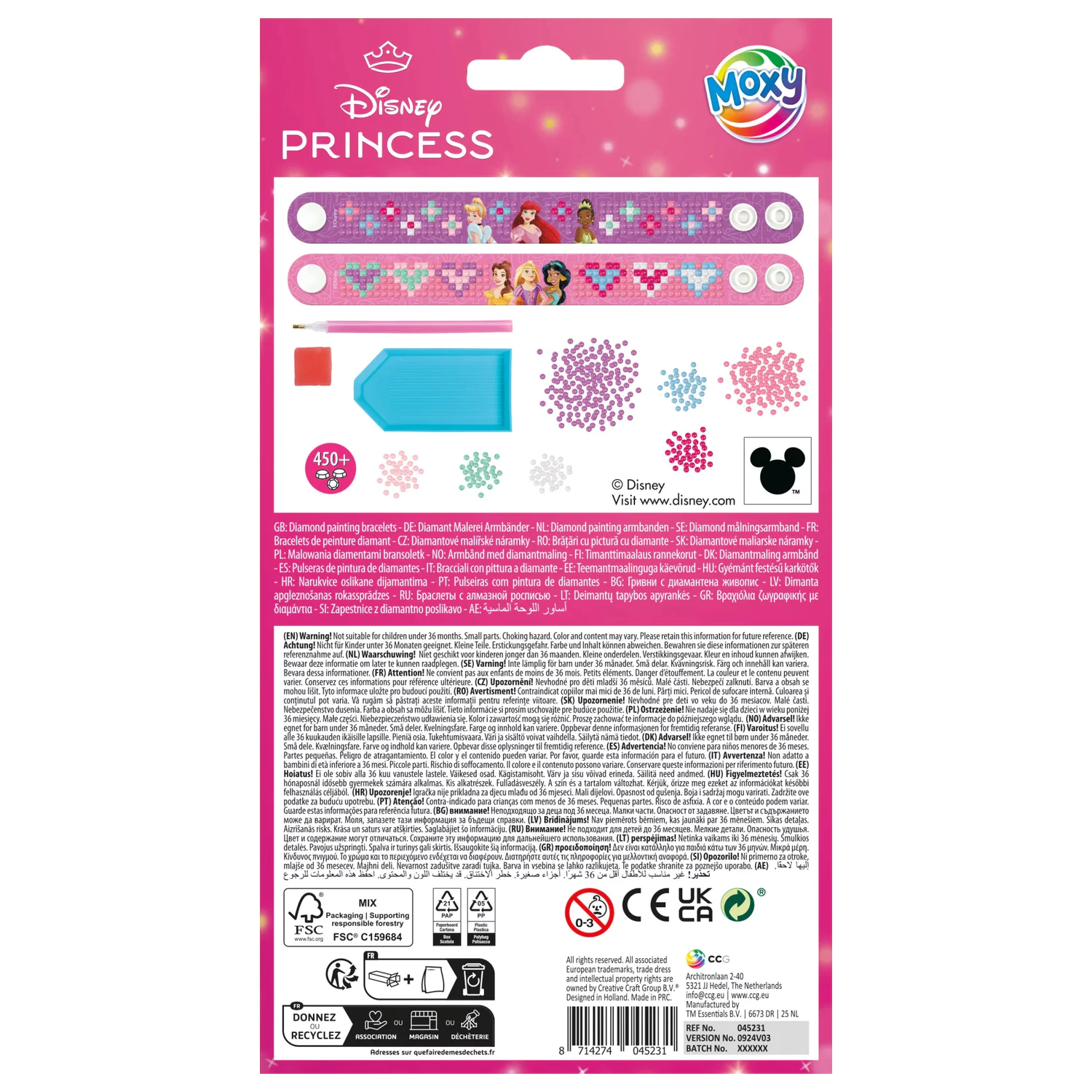 Zestaw 2 bransoletek Disney Princess Moxy Diamond Dot zdjęcie produktu