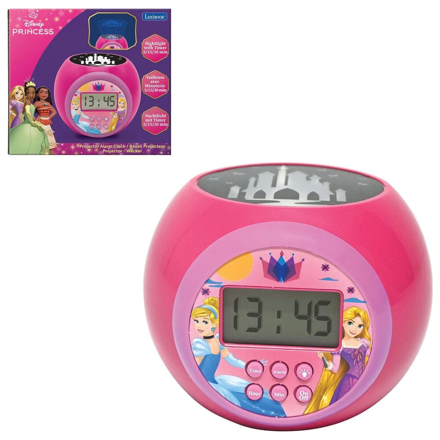 Disney Princess budzik z projektorem zdjęcie produktu