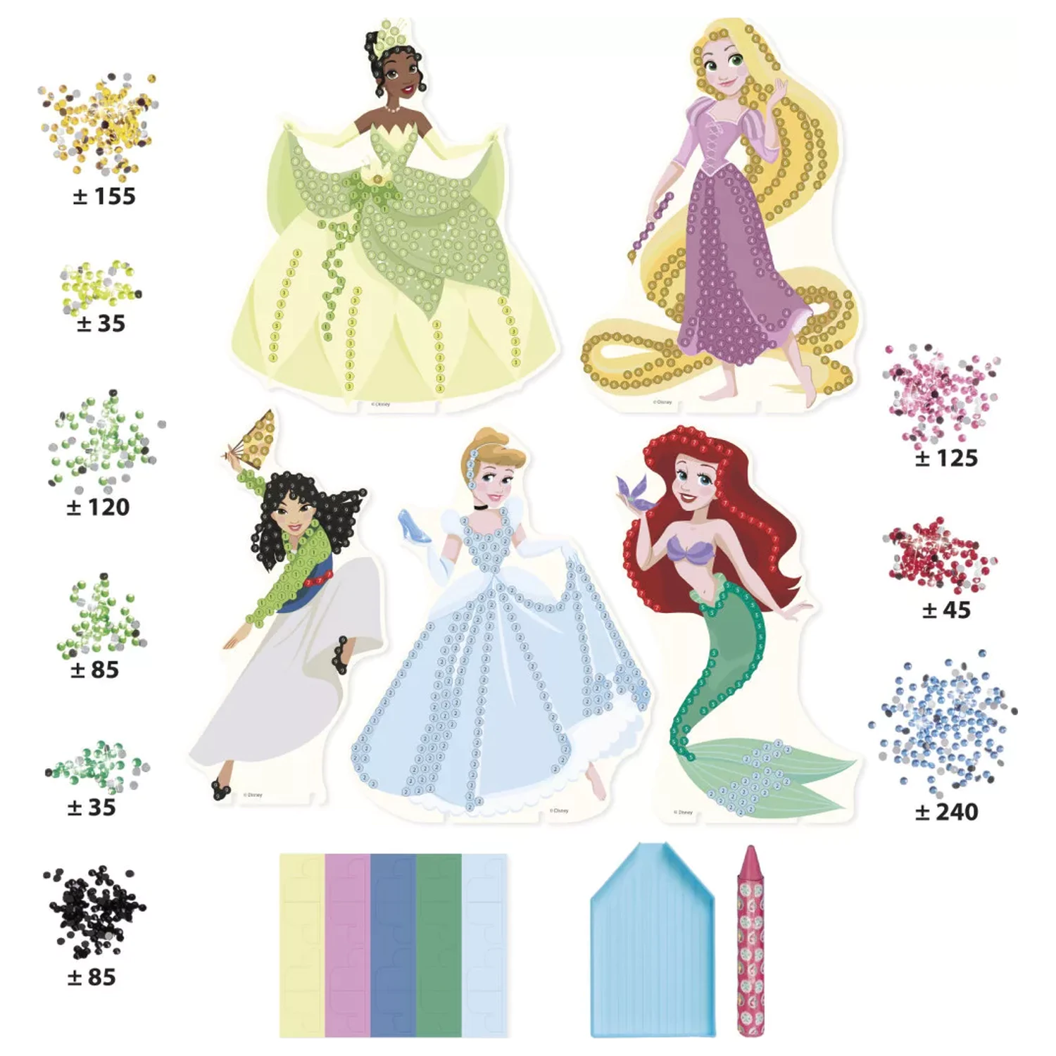 Disney Princess Totum Diamond Painting Zestaw 5-częściowy zdjęcie produktu