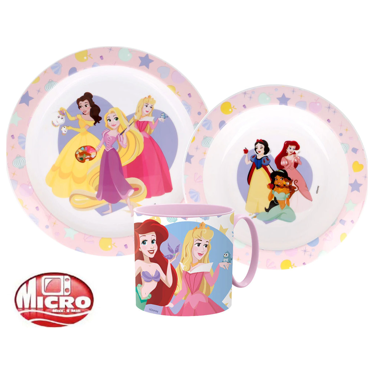 Disney Princess True Zestaw Naczynia, Zestaw Micro Plastic z Kubkiem zdjęcie produktu