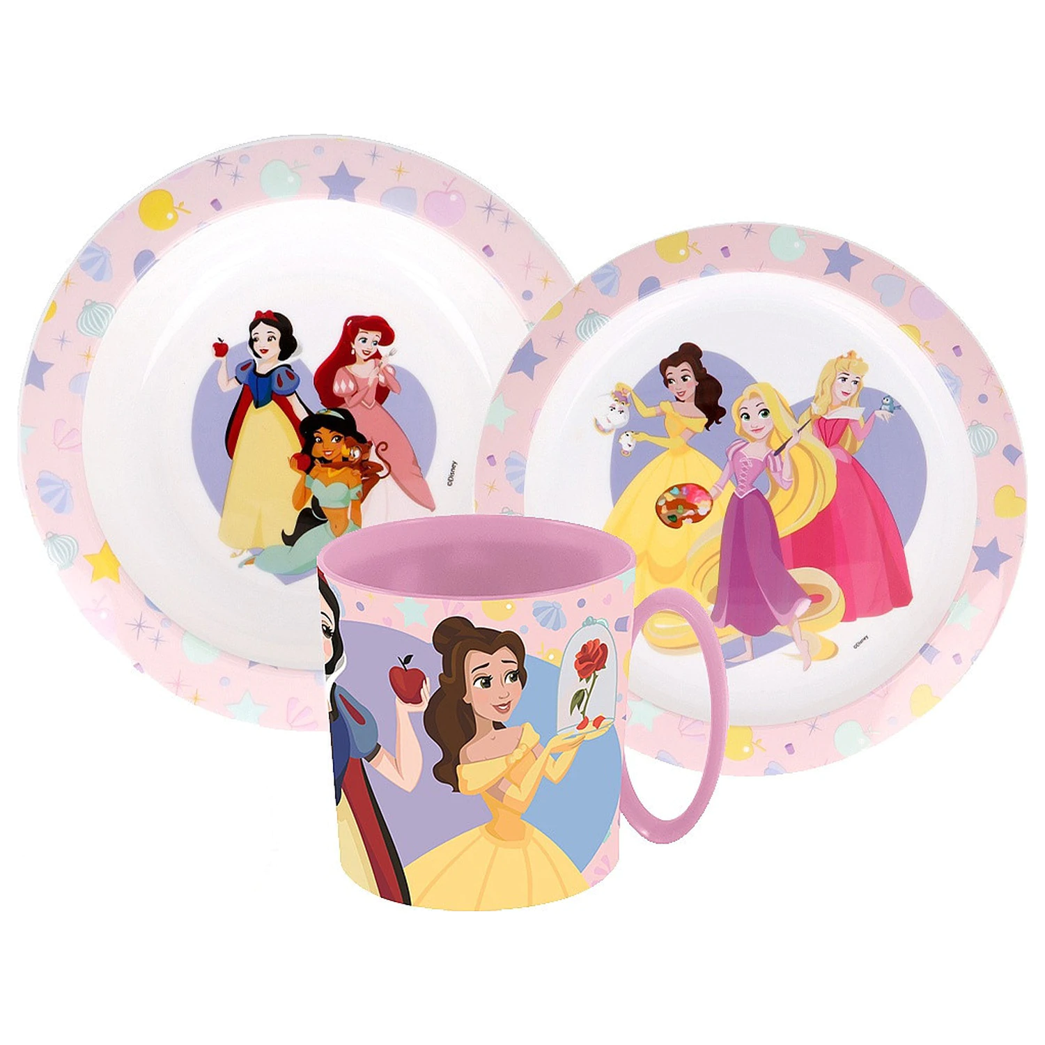 Disney Princess True Zestaw zastawy obiadowej, Micro Plastic Zestaw z kubkiem 350 ml zdjęcie produktu