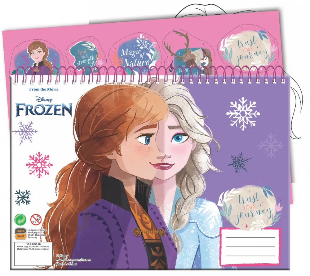 Disney Frozen A4 Spiralny szkicownik 40 kartek z naklejkami zdjęcie produktu