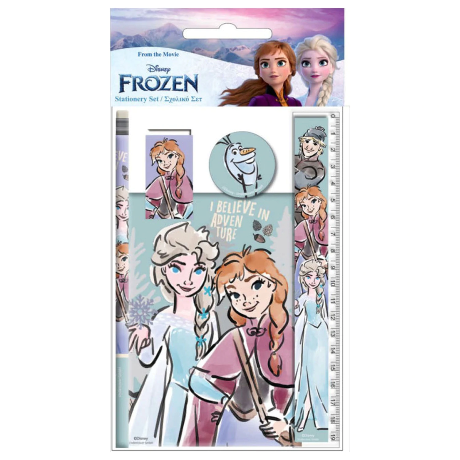 Disney Frozen Adventure Zestaw artykułów papierniczych 5 sztuk zdjęcie produktu