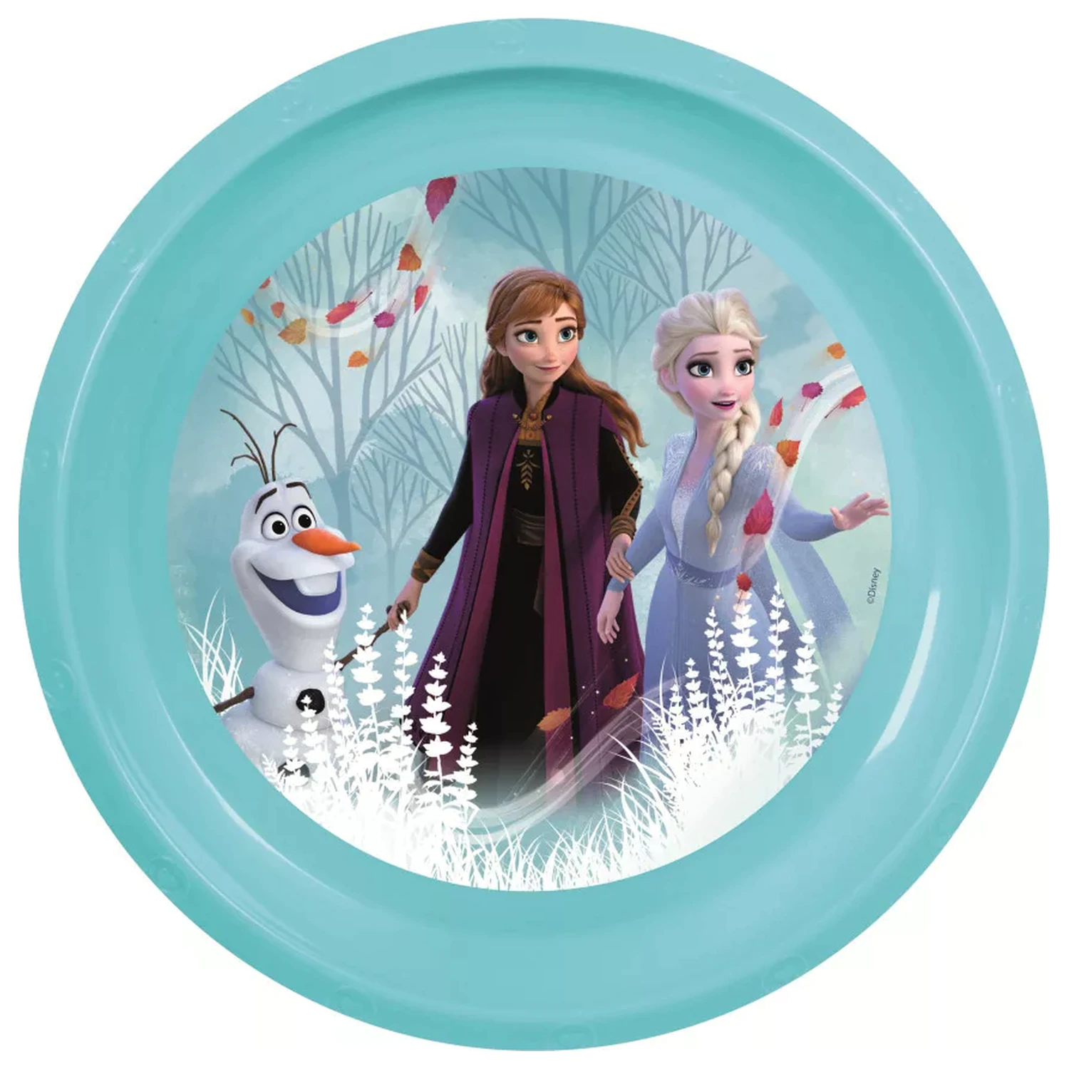Disney Frozen Blue Forest płaski talerz plastikowy zdjęcie produktu