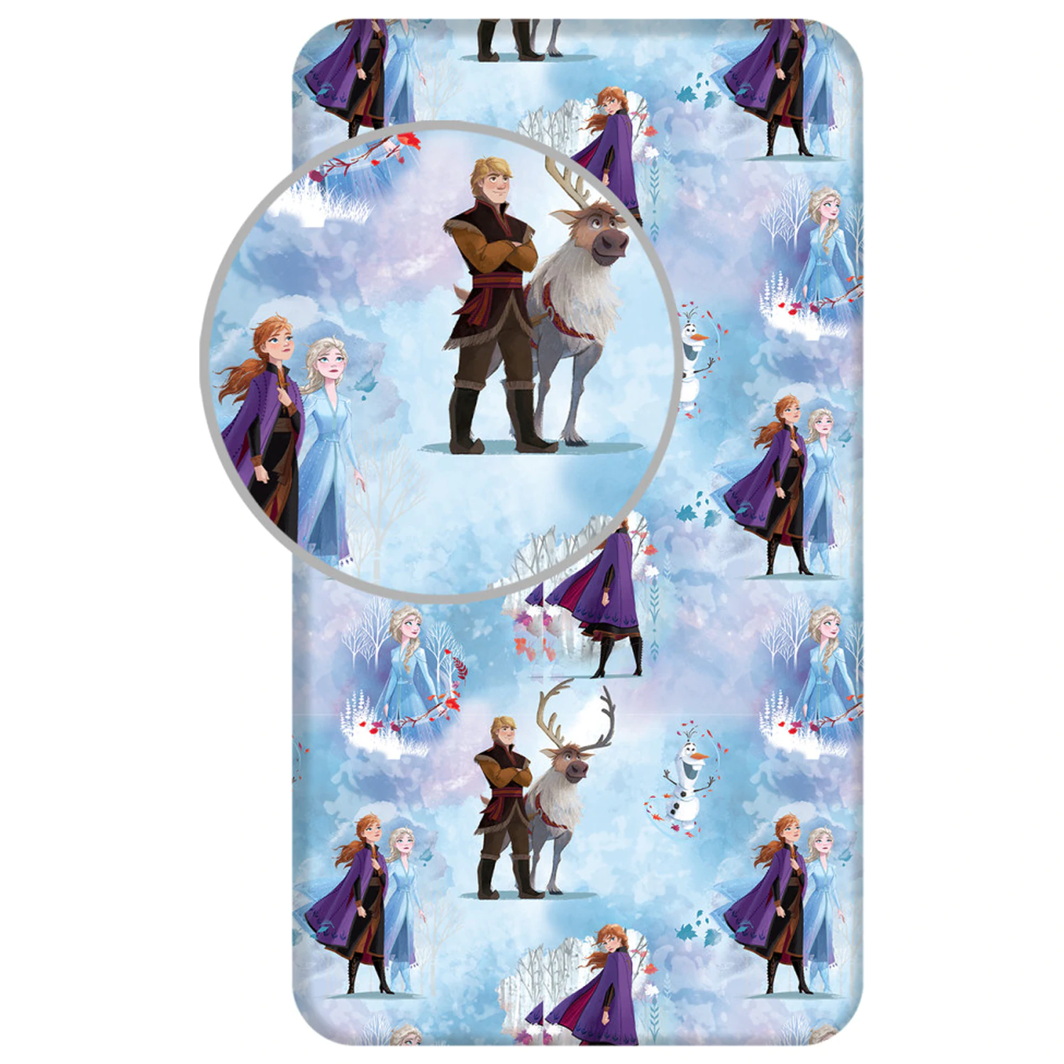 Disney Frozen Blue Winter Fitted Sheet 90x200 cm zdjęcie produktu