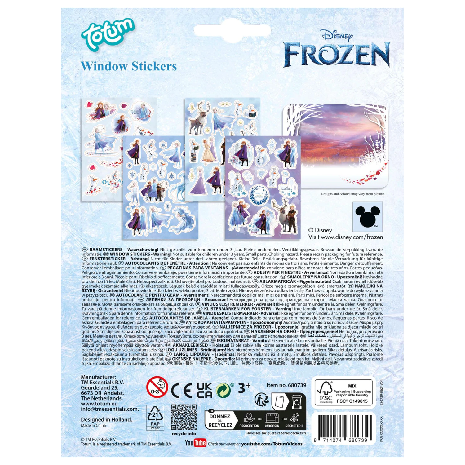 Disney Frozen Zestaw naklejek okiennych Destiny zdjęcie produktu