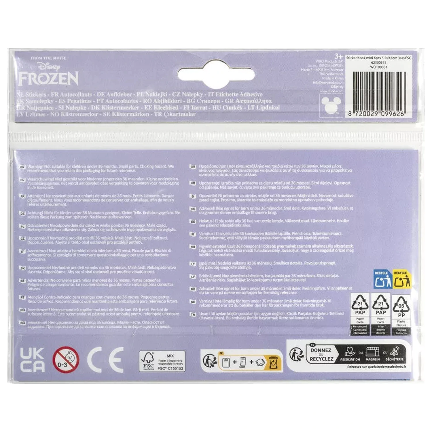 Disney Frozen Friends mini zestaw naklejek 6-częściowy zdjęcie produktu