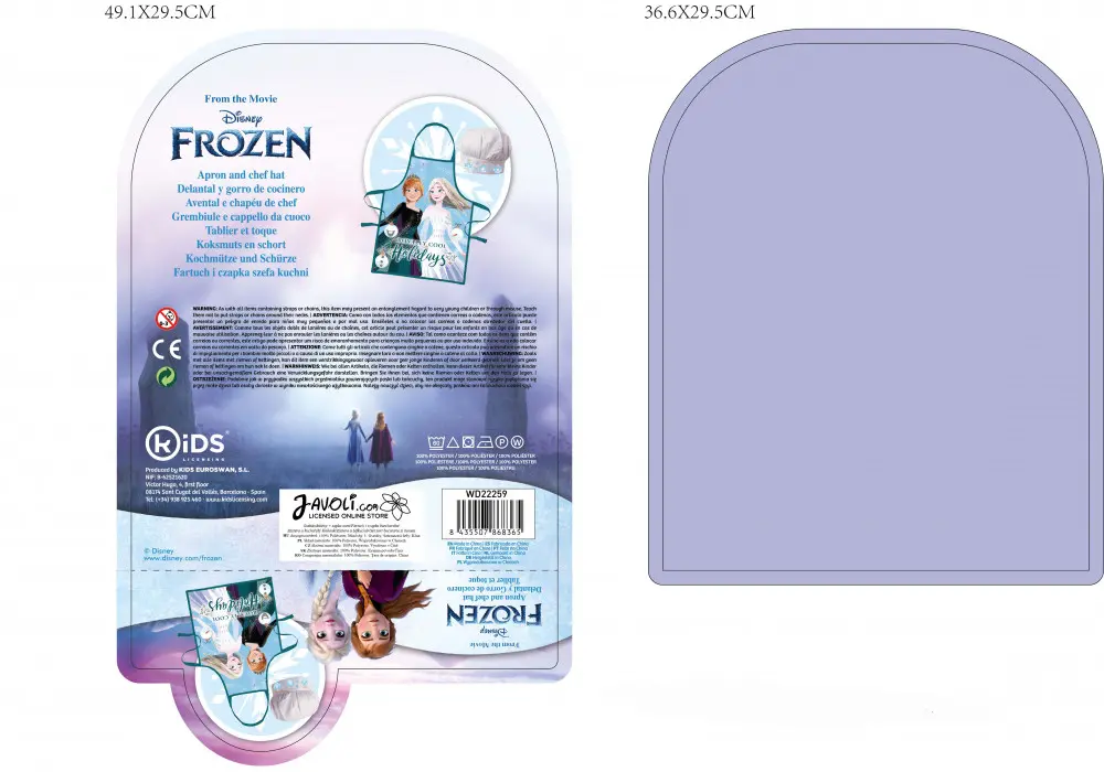 Disney Frozen Świąteczny fartuch dziecięcy 2-częściowy zestaw zdjęcie produktu