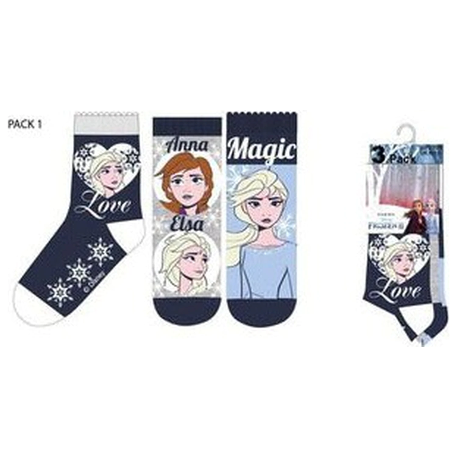 Disney Frozen Love dziecięce skarpety 31/34 zdjęcie produktu