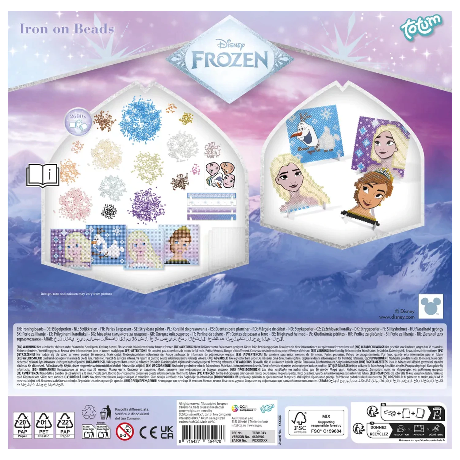 Disney Frozen Magic Iron-On Bead Kreatywny Zestaw zdjęcie produktu