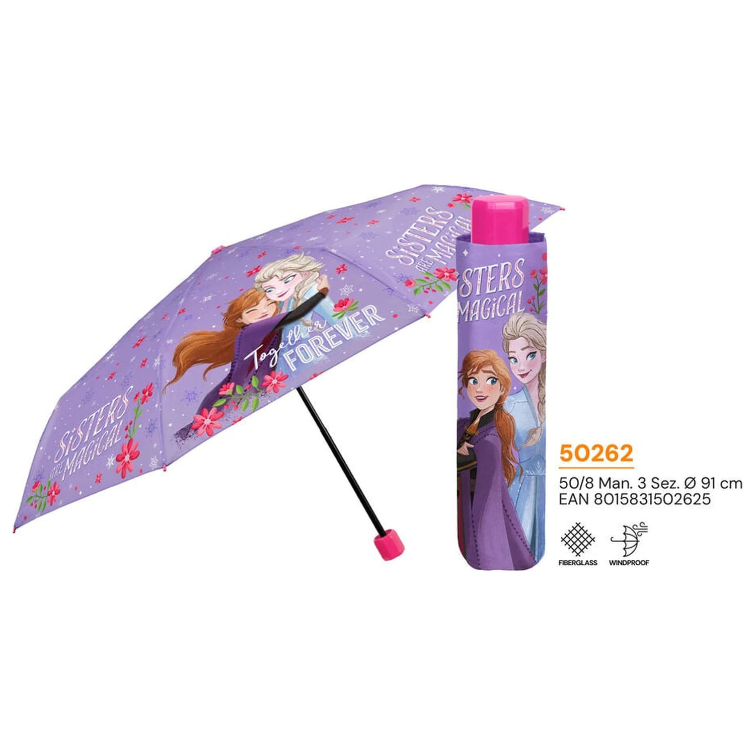 Disney Frozen składana ręcznie parasolka 50cm zdjęcie produktu
