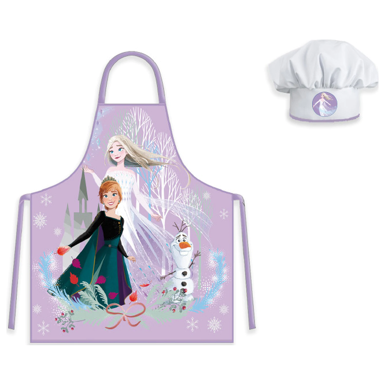 Disney Frozen Fioletowy Jesienny Fartuch Dziecięcy 2-częściowy zestaw zdjęcie produktu