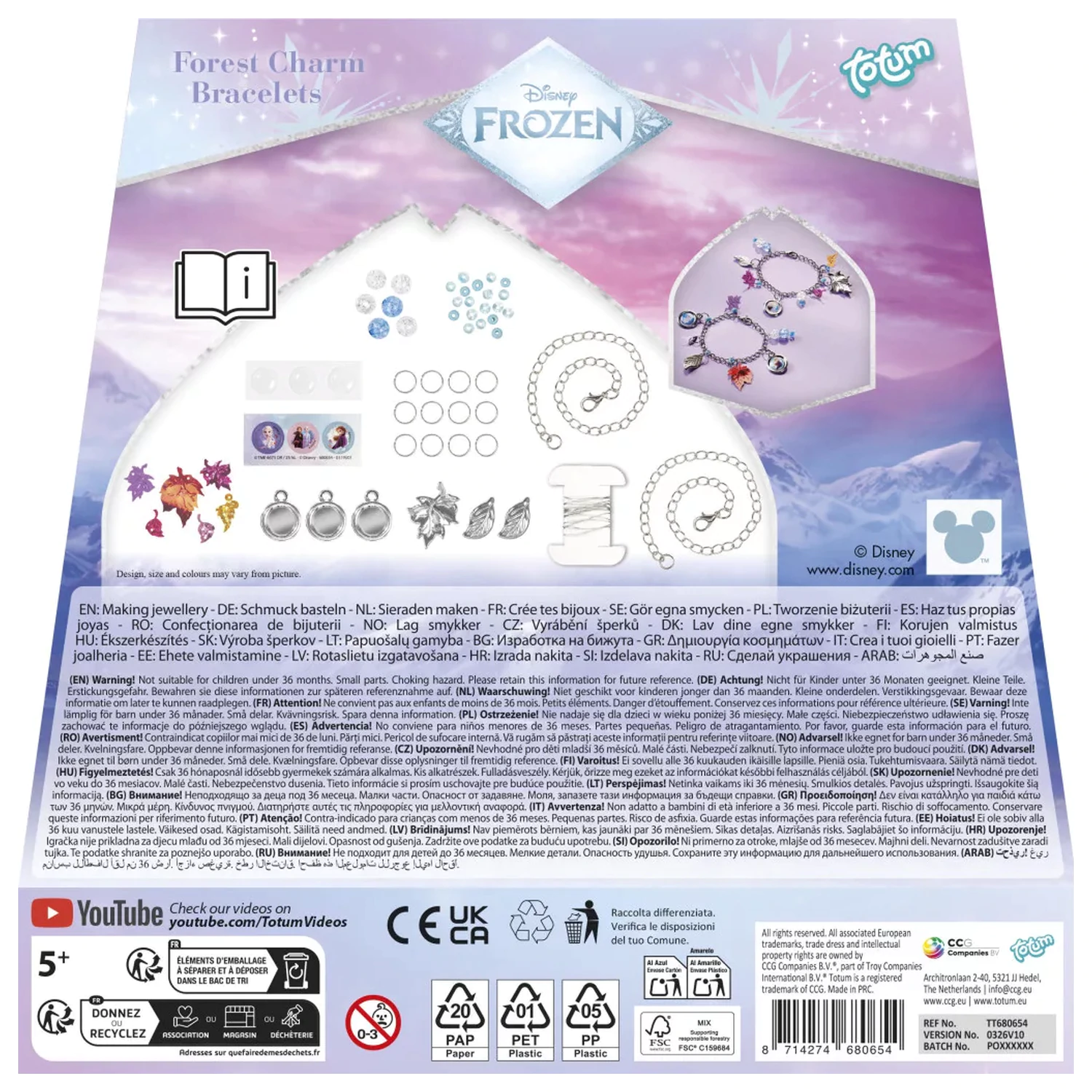 Disney Frozen Sisters zestaw do robienia bransoletek z charmsami zdjęcie produktu