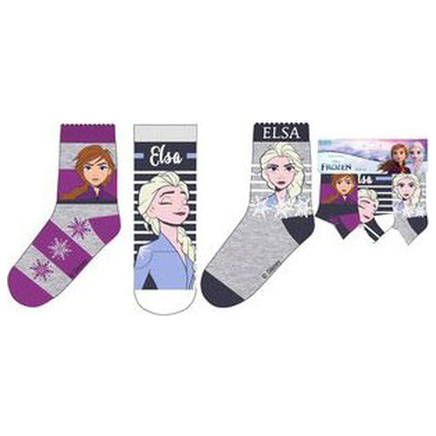 Disney Frozen Sisters szare skarpetki dla dzieci 31/34 zdjęcie produktu