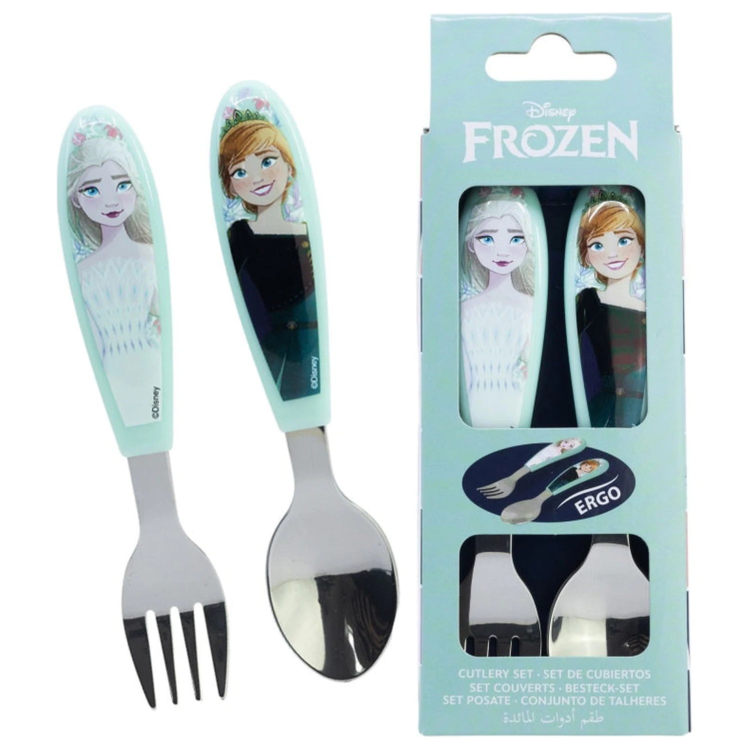 Disney Frozen Snowy Tale Metalowy Zestaw Ergonomicznych Sztućców - 2 sztuki zdjęcie produktu
