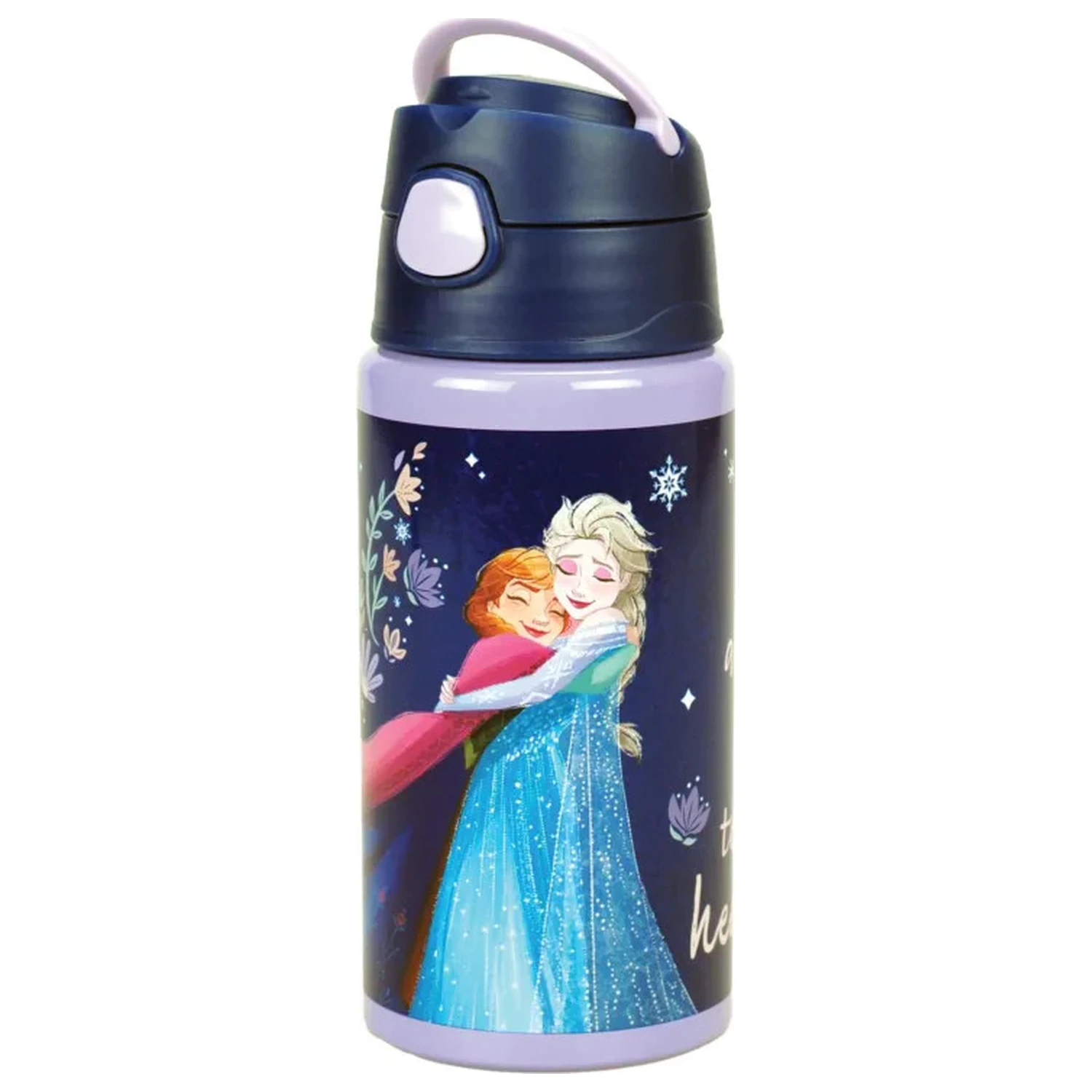 Disney Frozen Together aluminiowa butelka ze słomką z haczykiem 500 ml zdjęcie produktu
