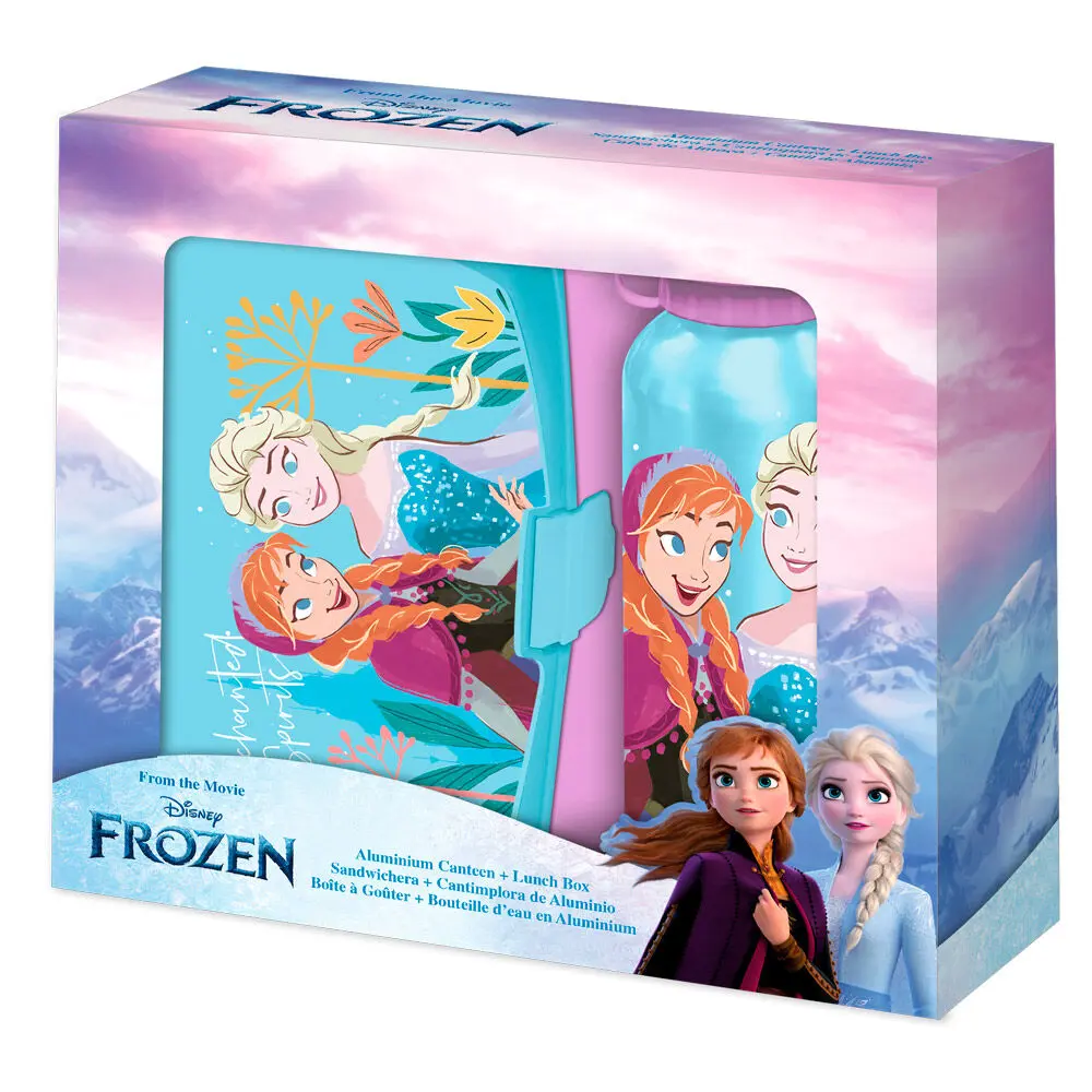 Disney Frozen Lunch box + aluminiowa butelka 500 ml - zestaw zdjęcie produktu