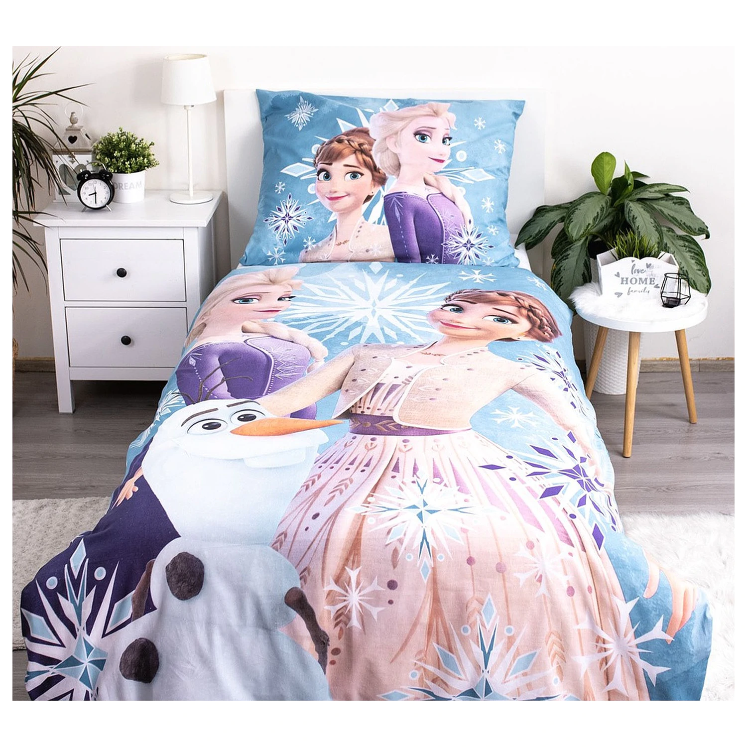 Disney Frozen Biała Płatek Śniegu Dziecięca Poszwa na kołdrę zdjęcie produktu