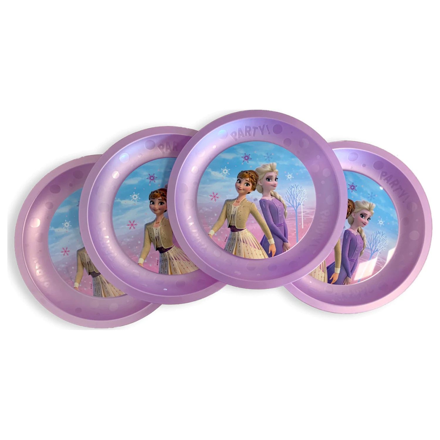 Disney Frozen Wind micro premium plastikowy płaski talerz zestaw 4 sztuki 21 cm zdjęcie produktu
