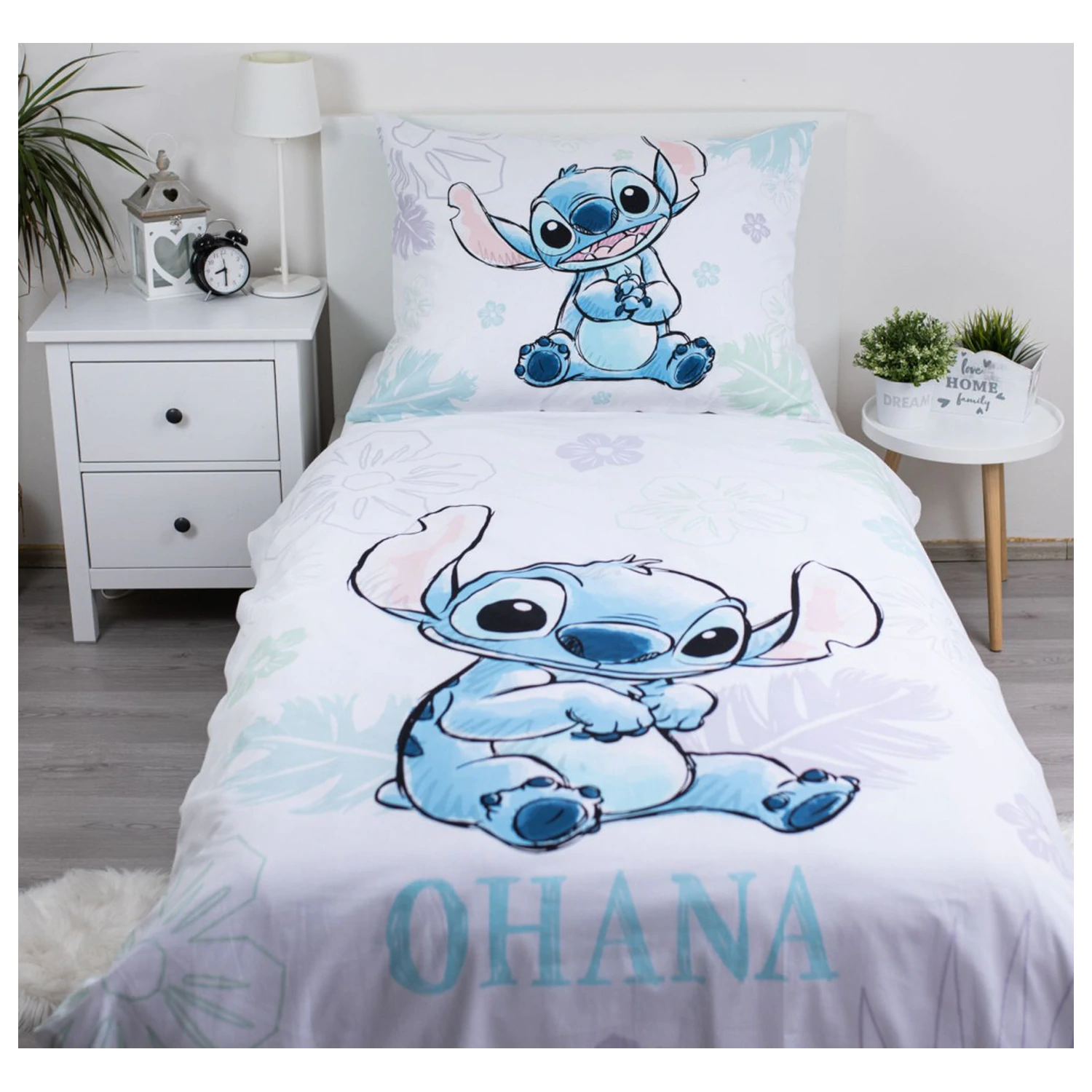 Disney Stitch Ohana biała poszwa na kołdrę zdjęcie produktu