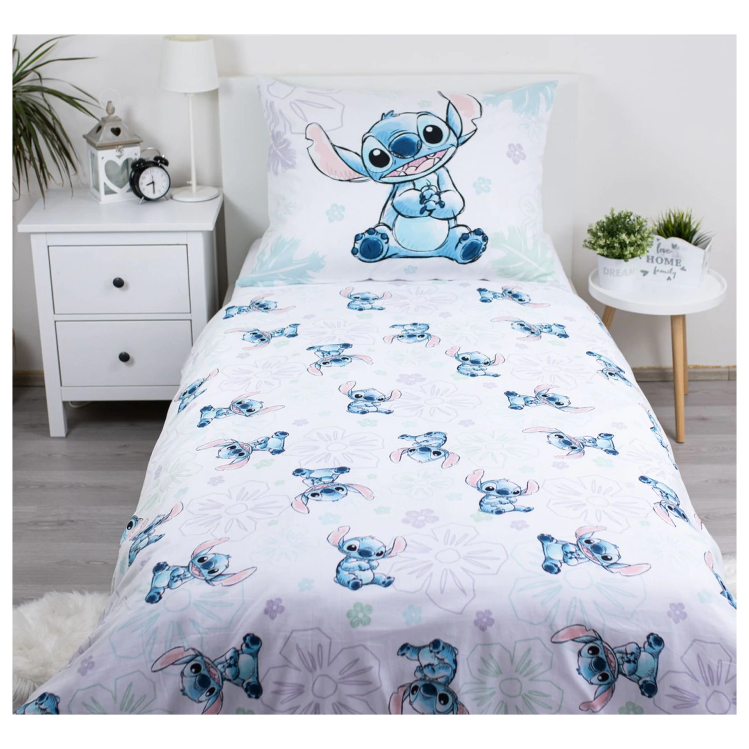 Disney Stitch Ohana biała poszwa na kołdrę zdjęcie produktu