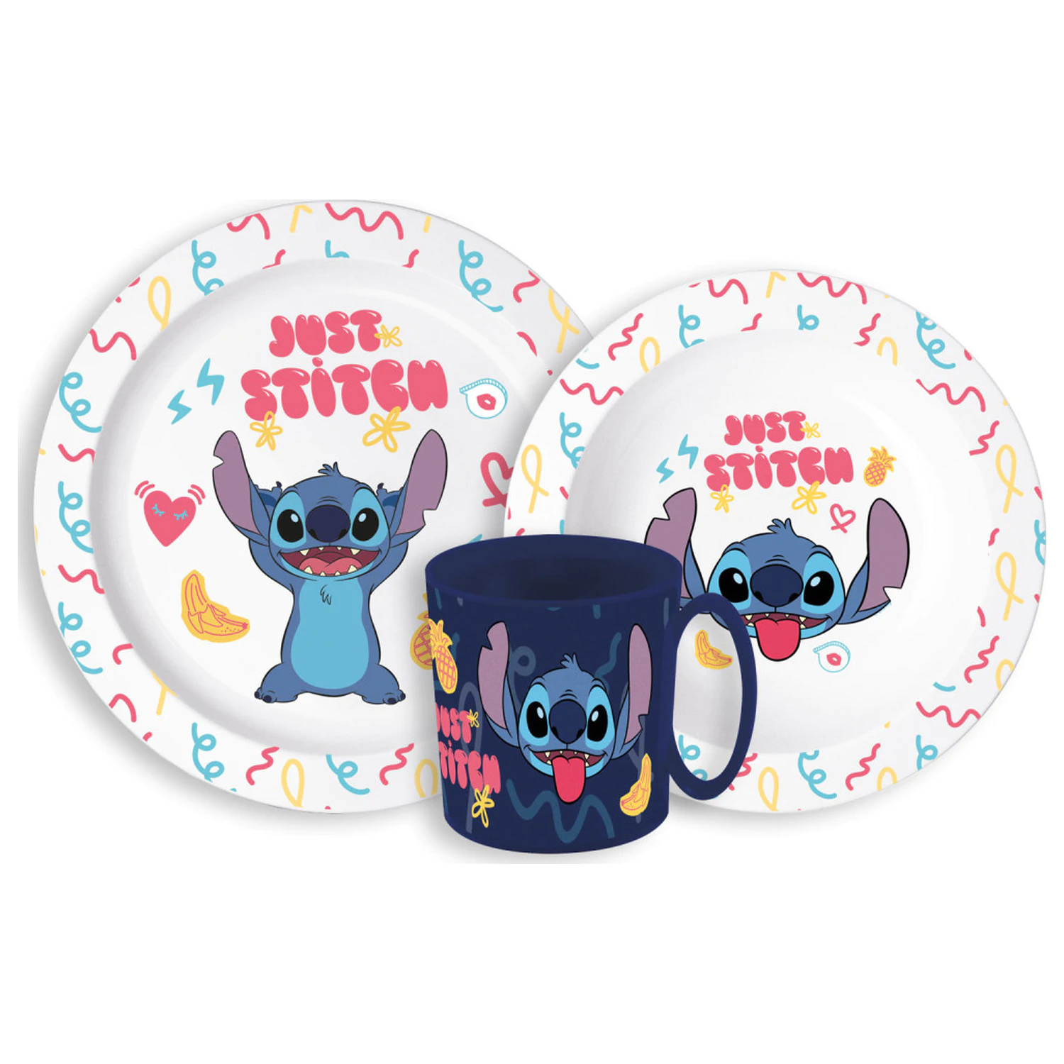 Disney Lilo & Stitch Palms Zestaw obiadowy, Zestaw z mikro plastiku z kubkiem zdjęcie produktu