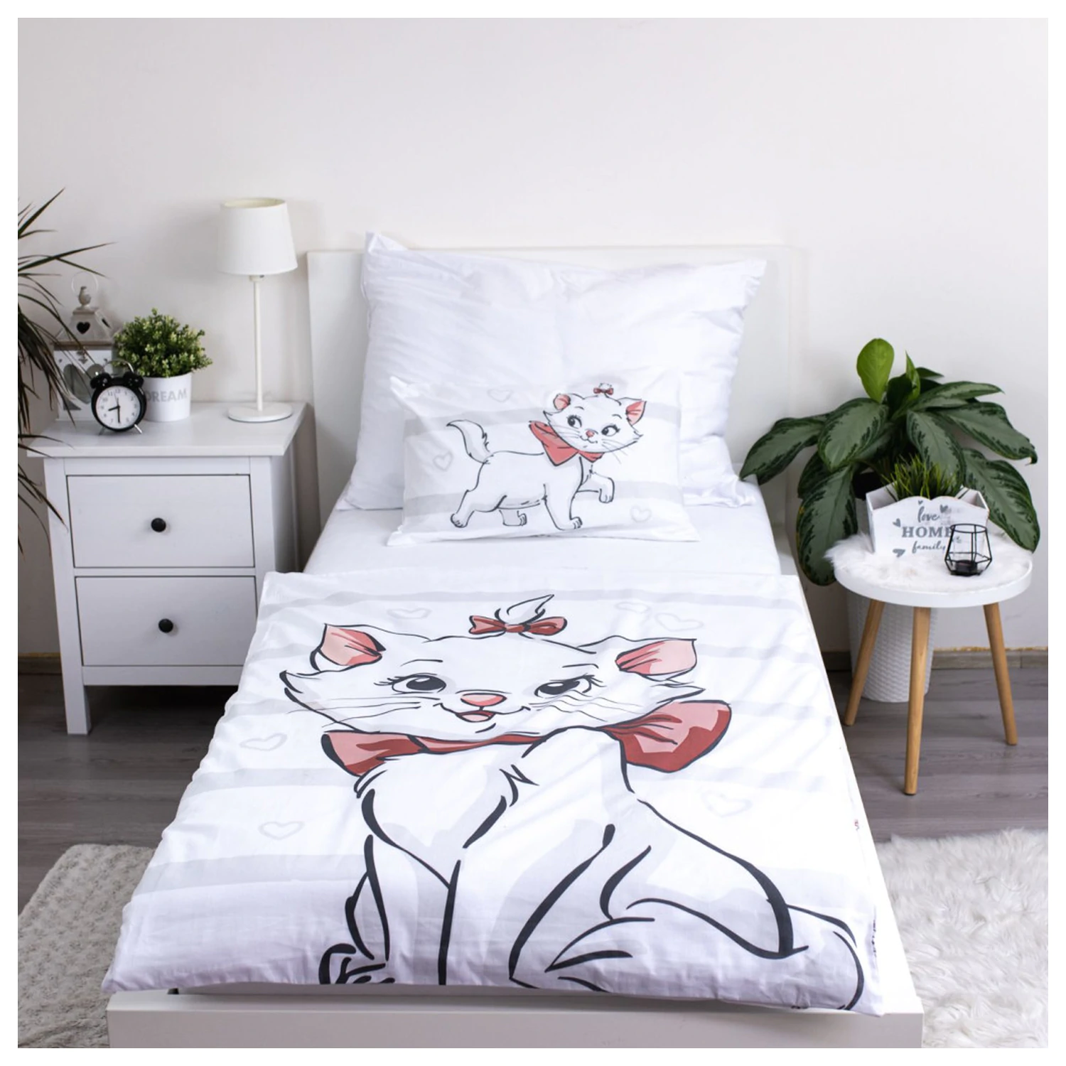 Disney Marie cat Bow dziecięca, przedszkolna poszewka na kołdrę zdjęcie produktu